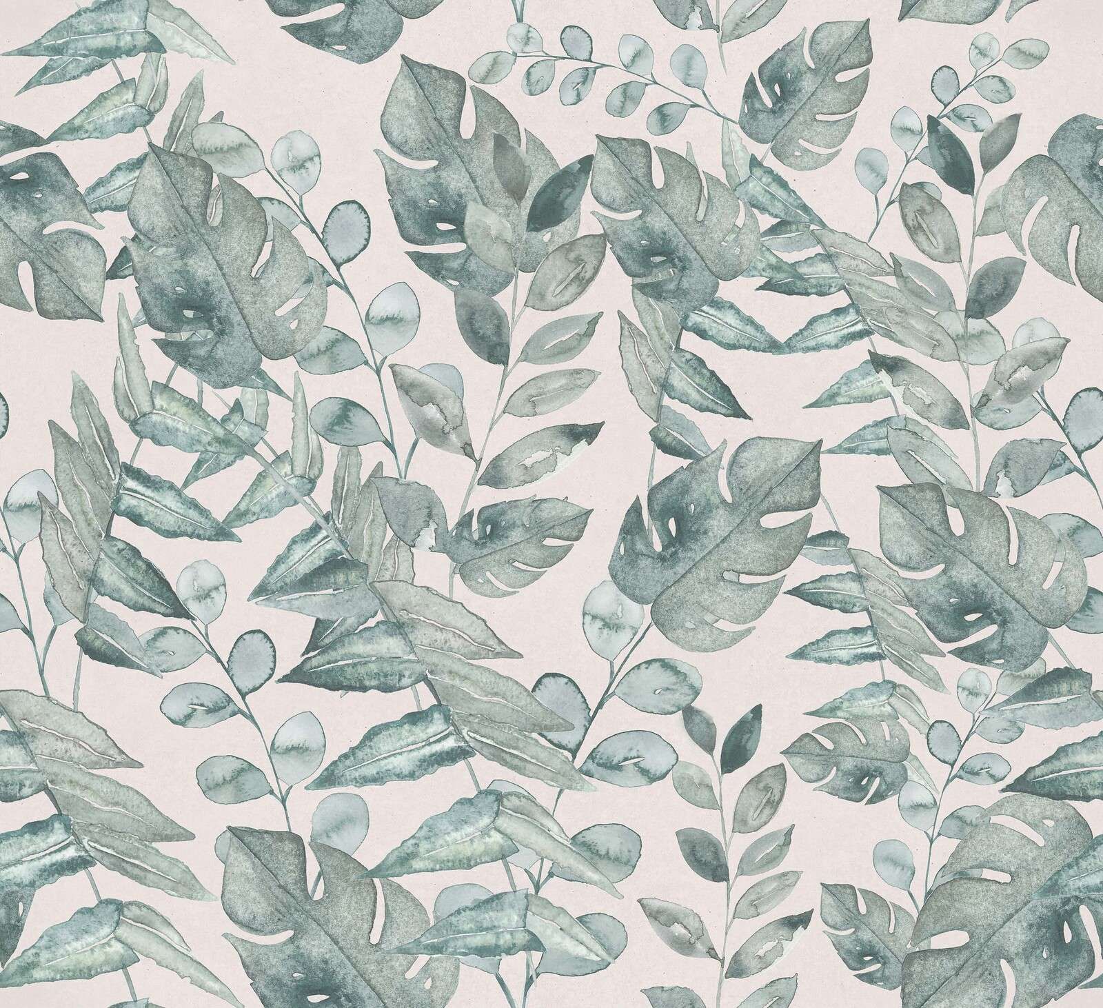 Watercolor monstera in sage green