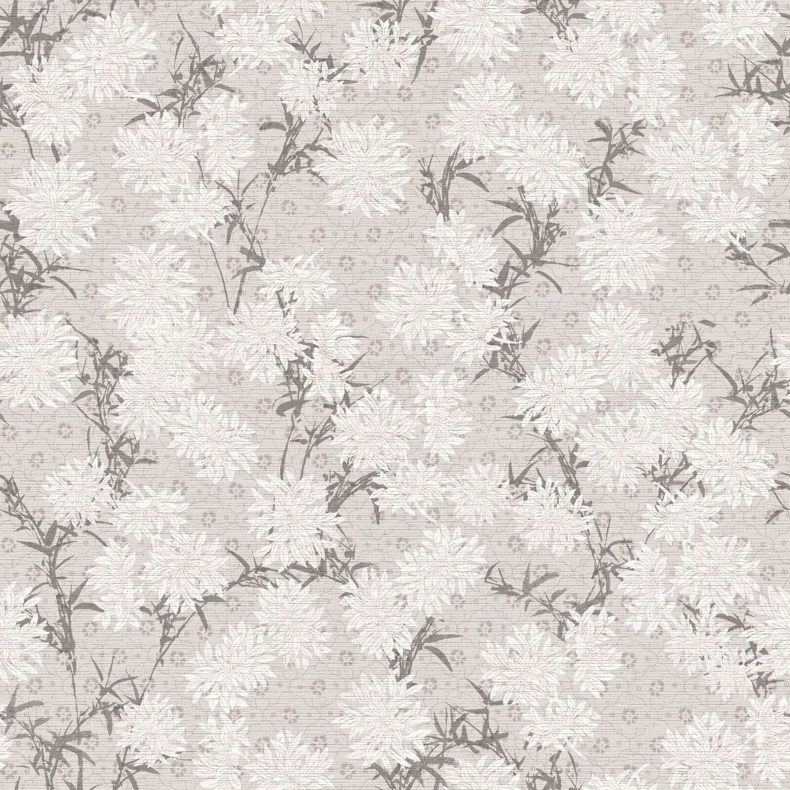 Chrysanthemums in soft gray tones