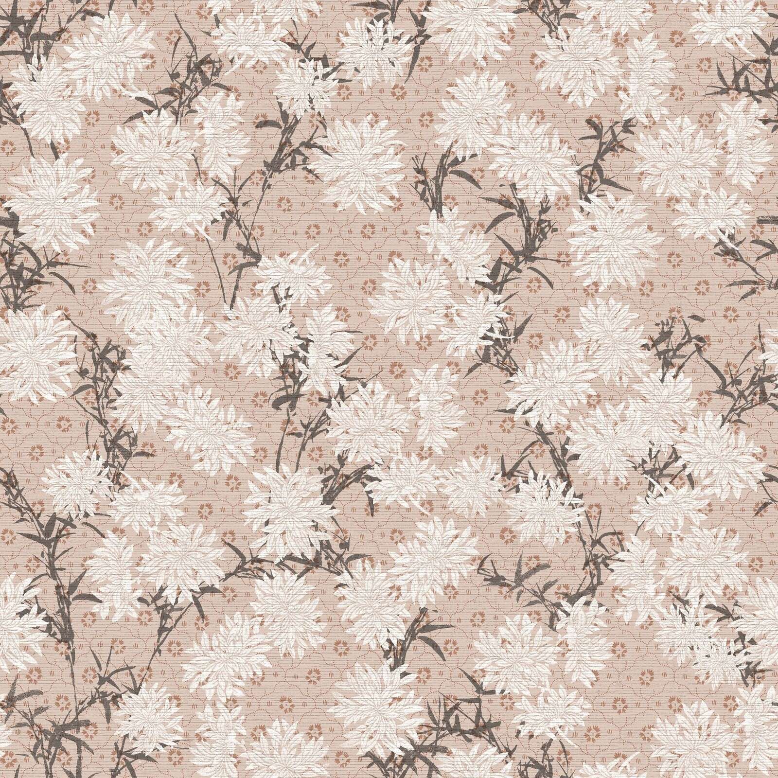 White chrysanthemums in powder pink