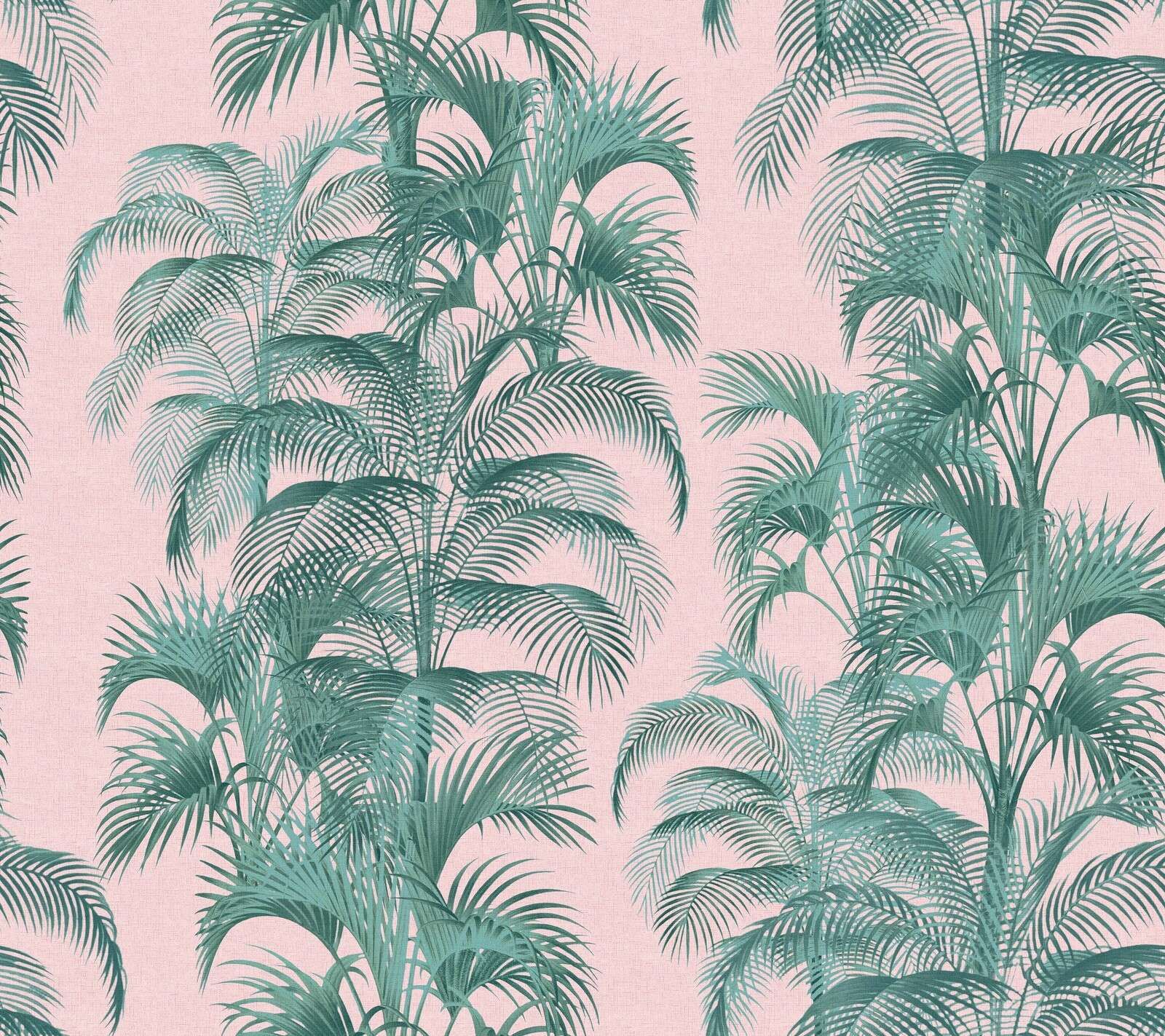 Tropical palms in powder pink