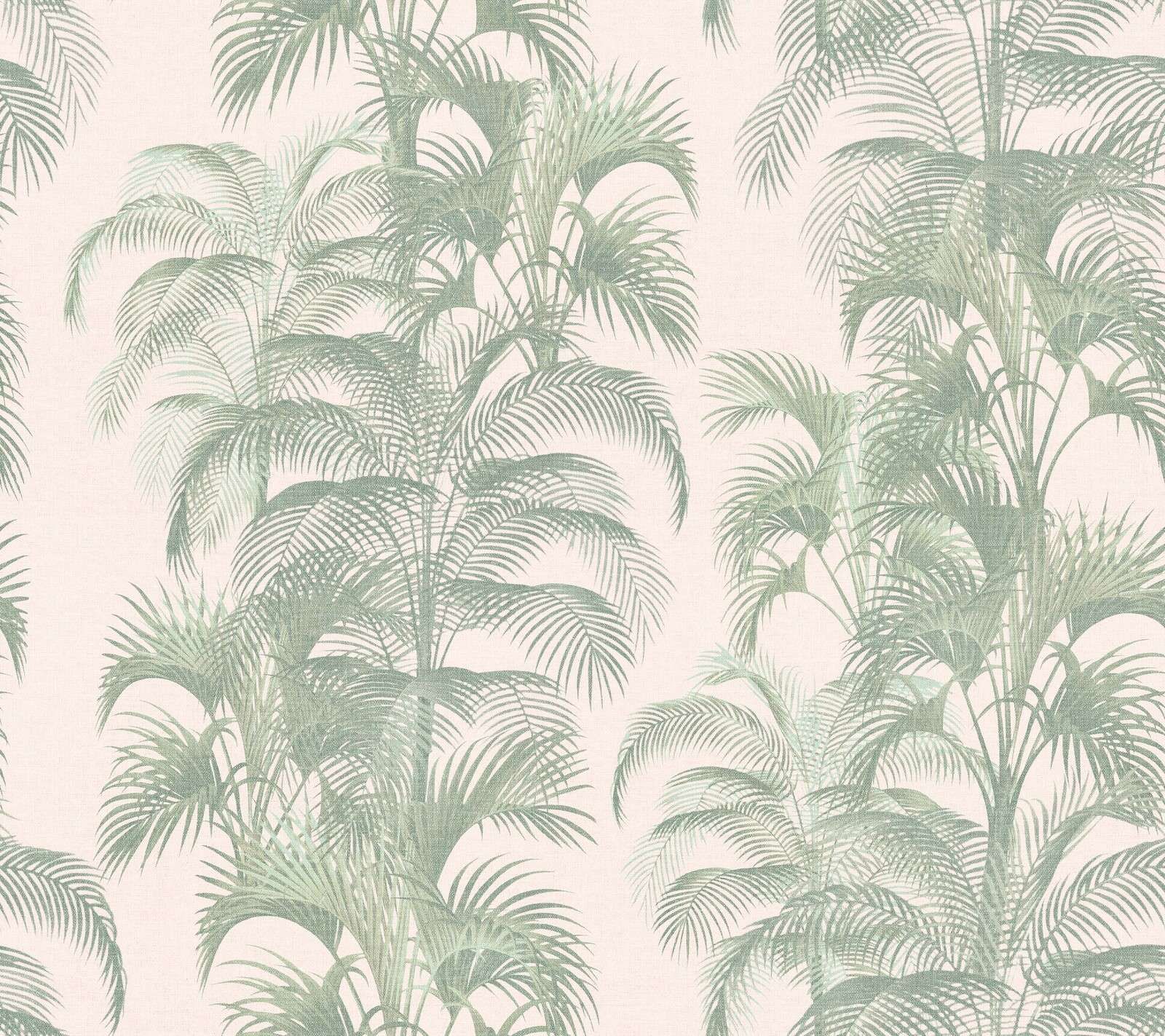 sage green palms in linen beige