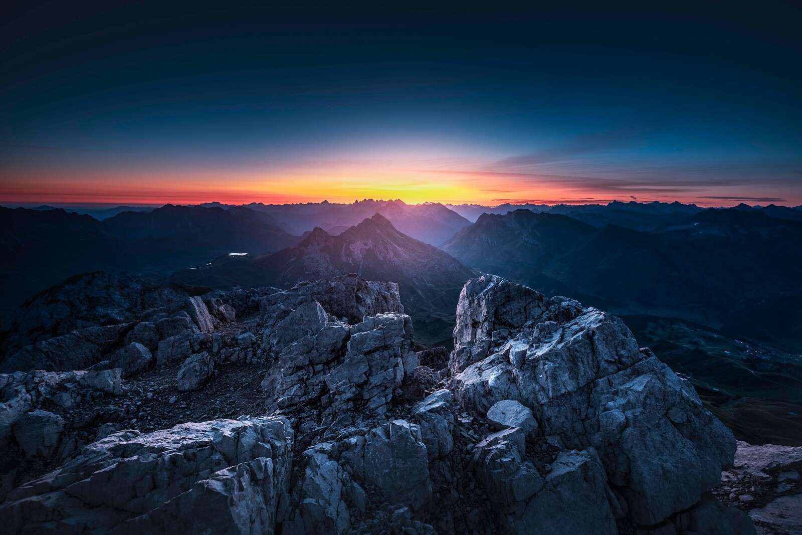 Rocky view at sunrise