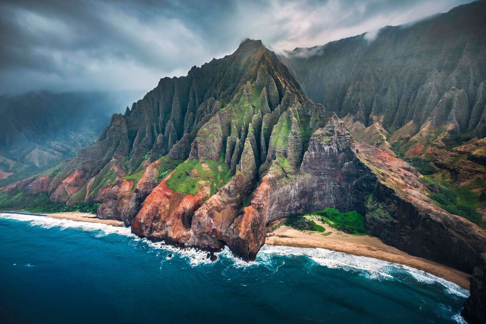 Dramatic cliffs on turquoise coast