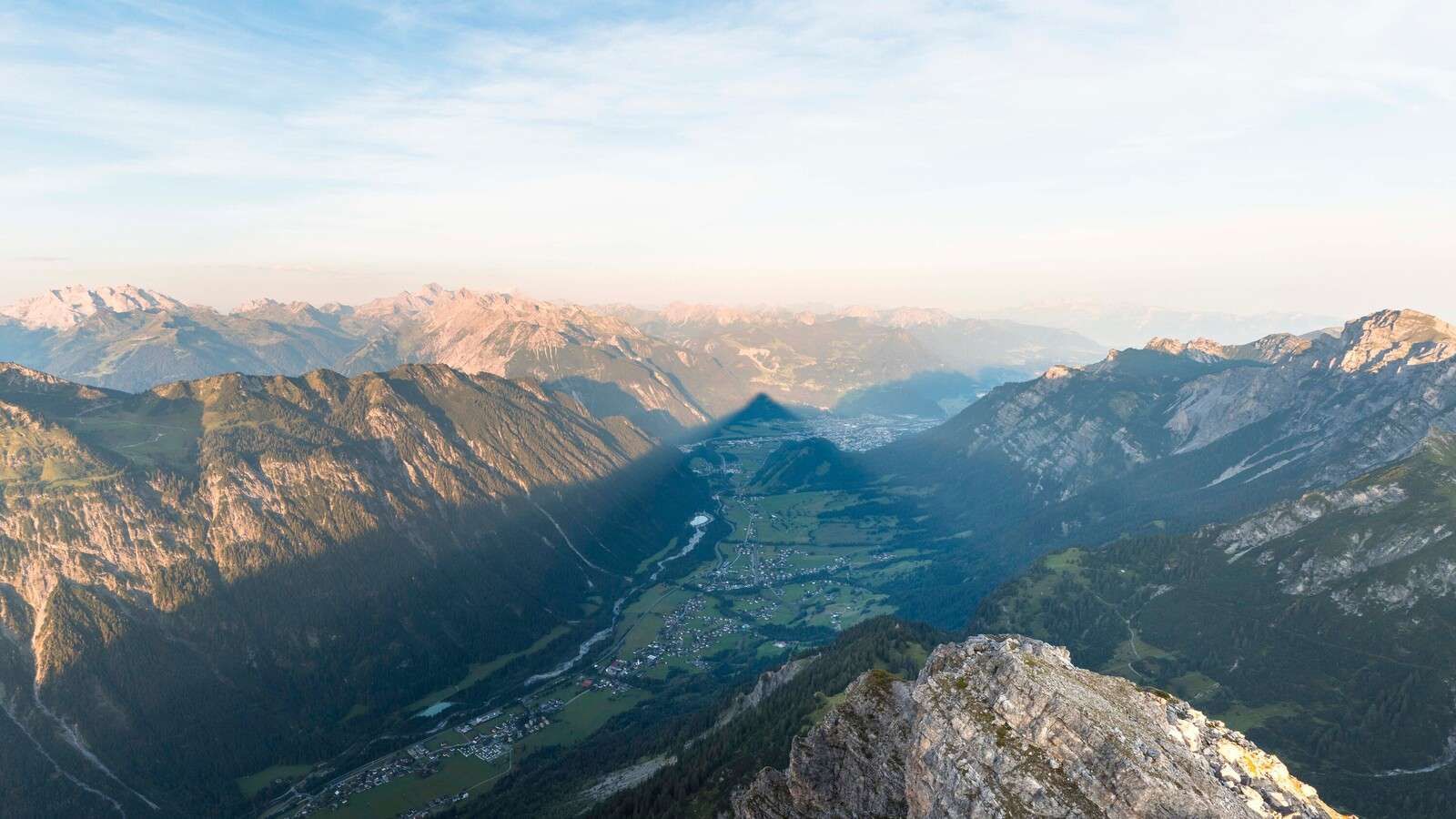 Valley shadow in morning glow