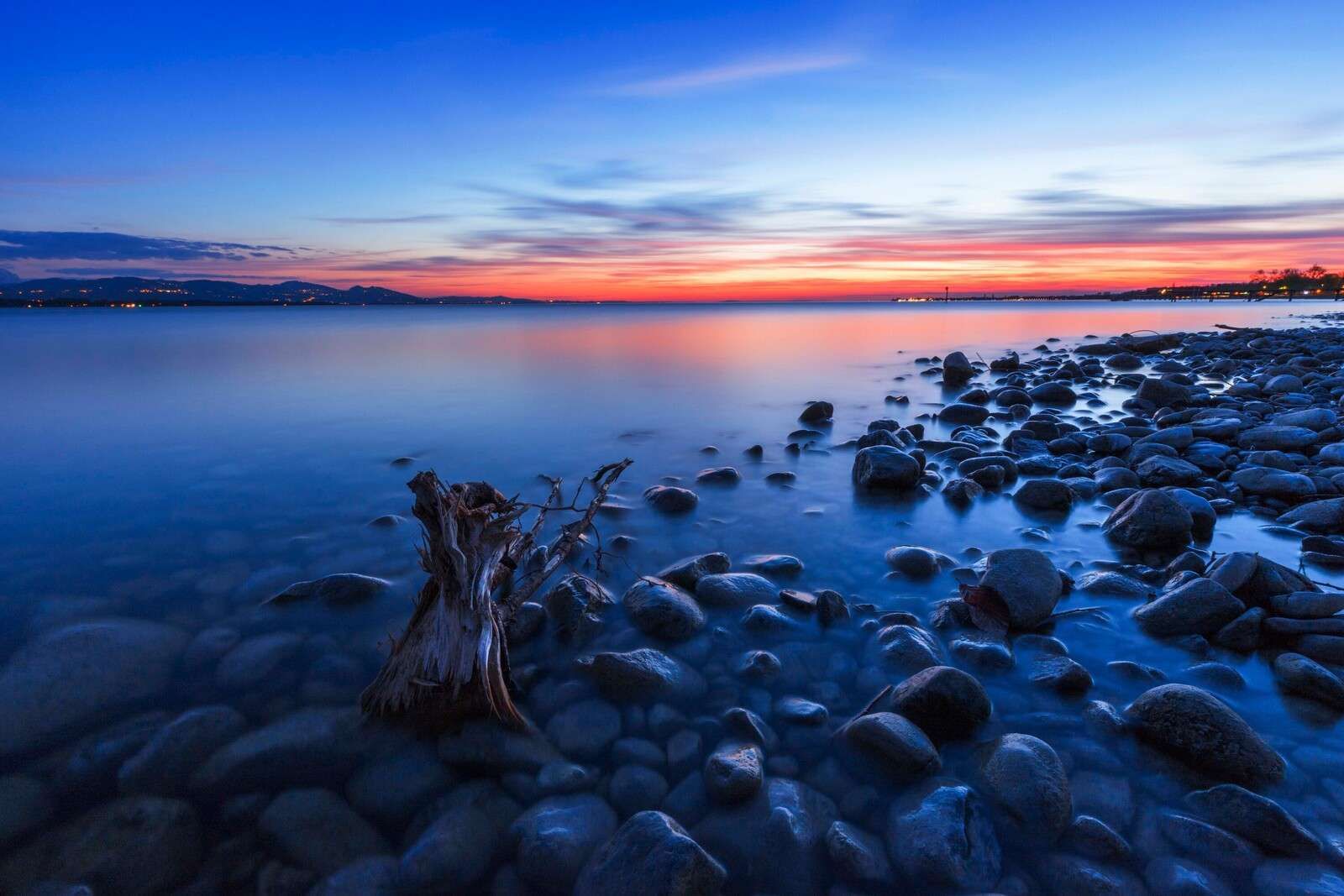 Rusty shore in the evening light