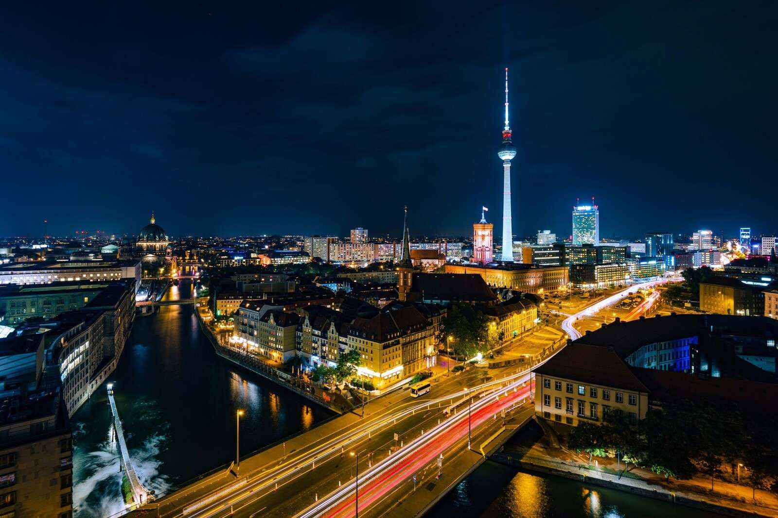 Night Vision On Vibrant Berlin