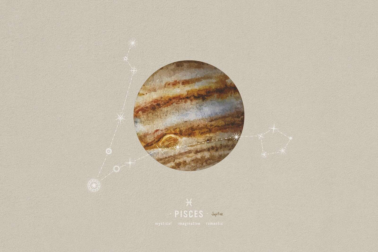 Pisces Planet With Star Line