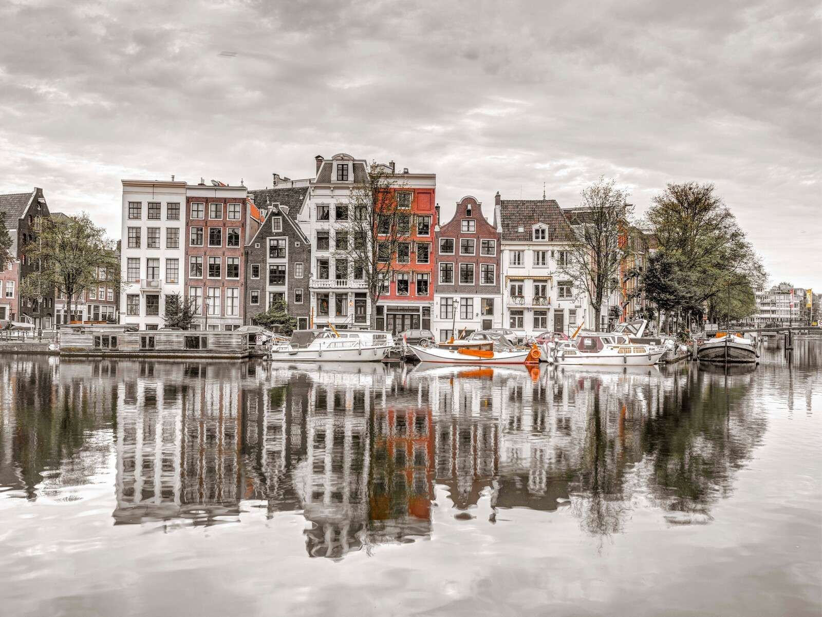 Amsterdam townhouses by the canal