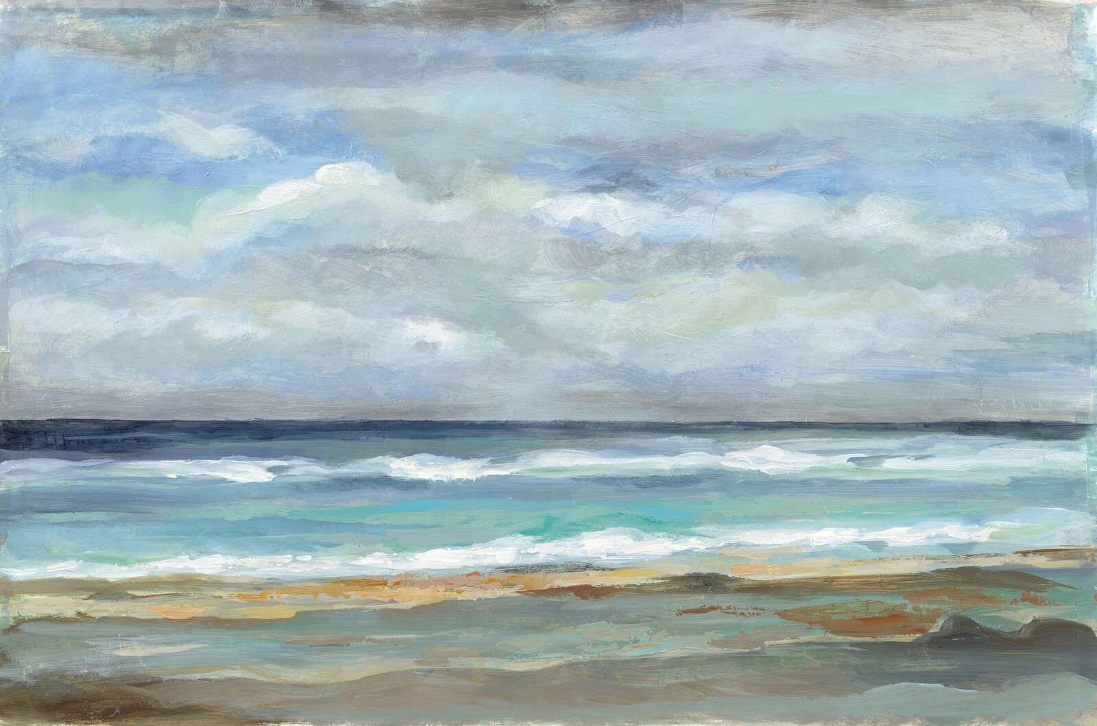 Calm Sea Under Cloudy Sky