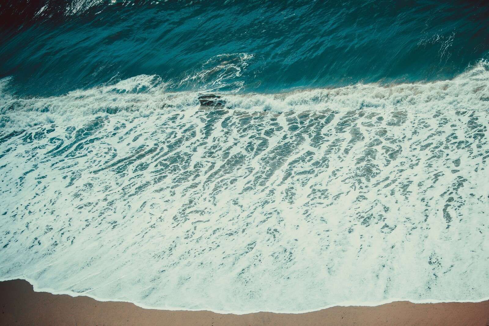 Wavy Surf on the Beach