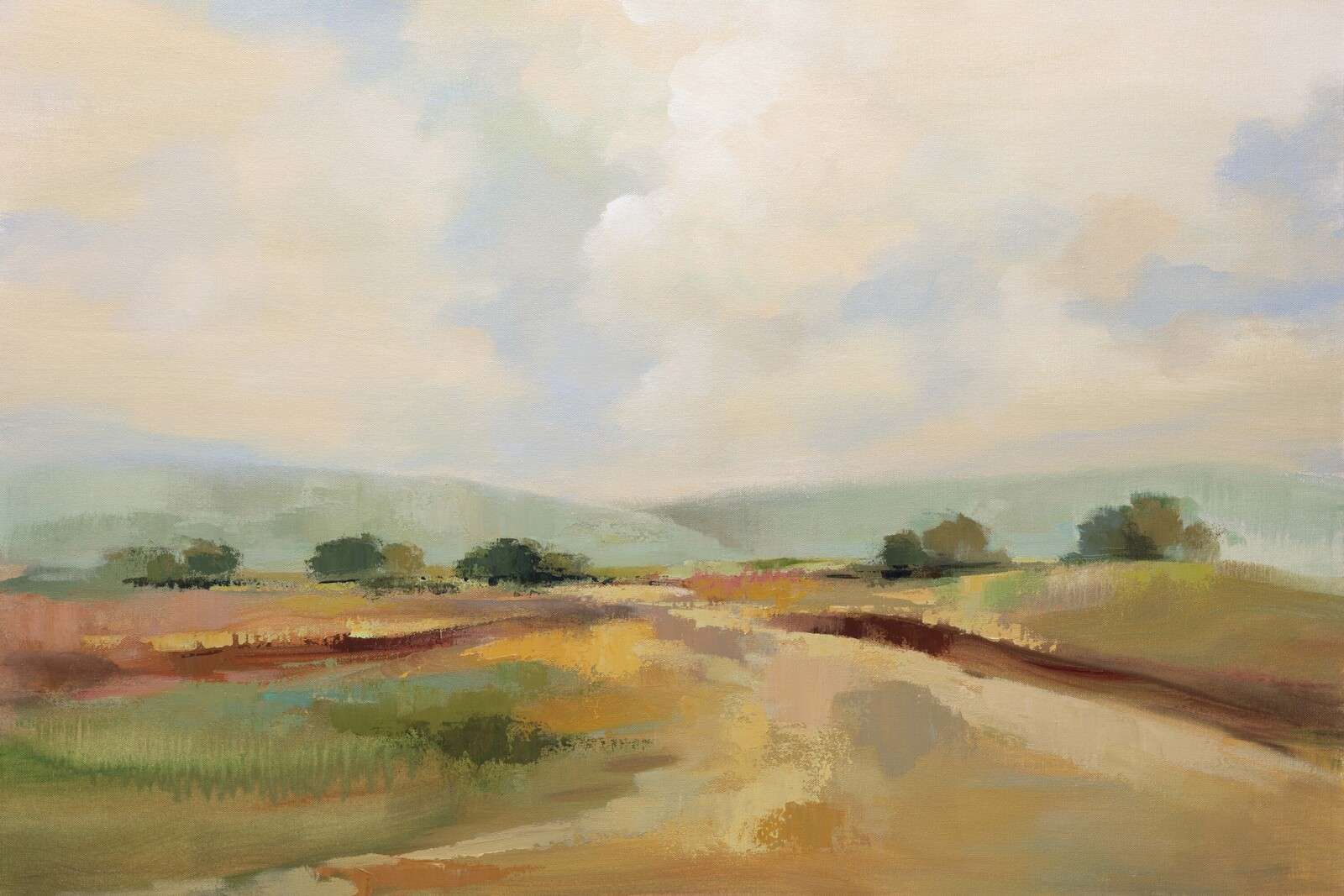 Summer Hills In Soft Brushstrokes