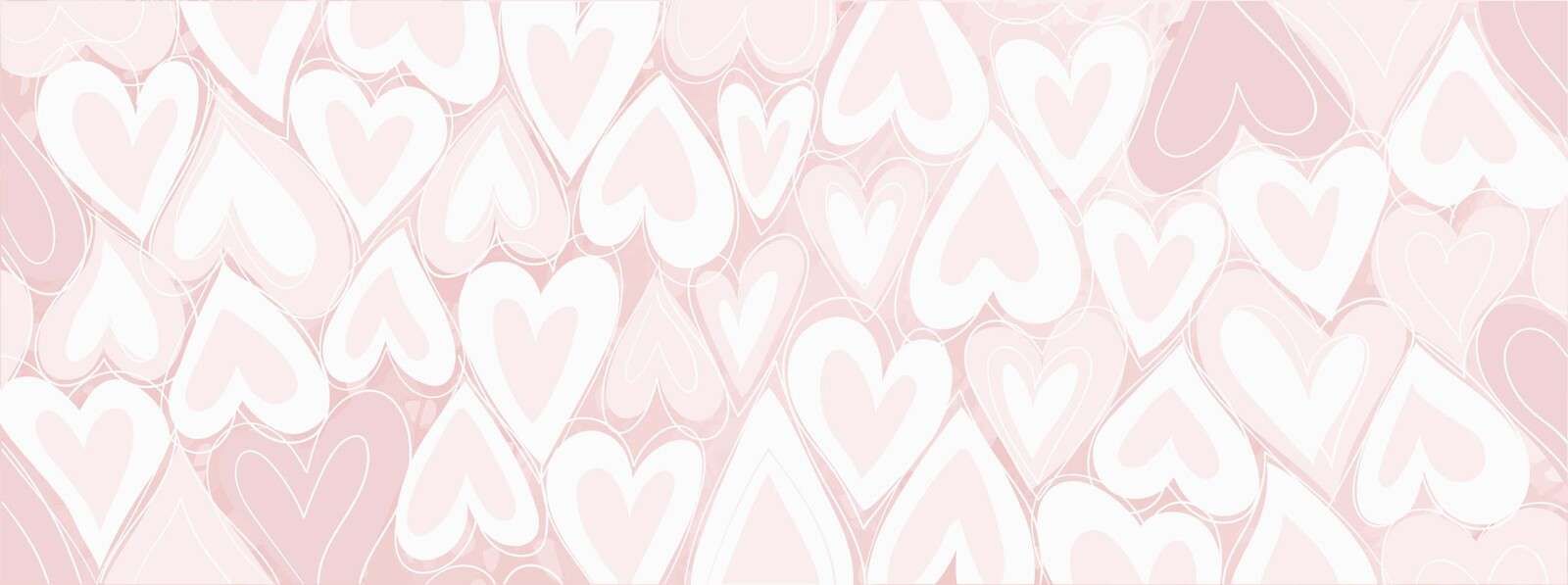 Light flood of hearts in powder pink