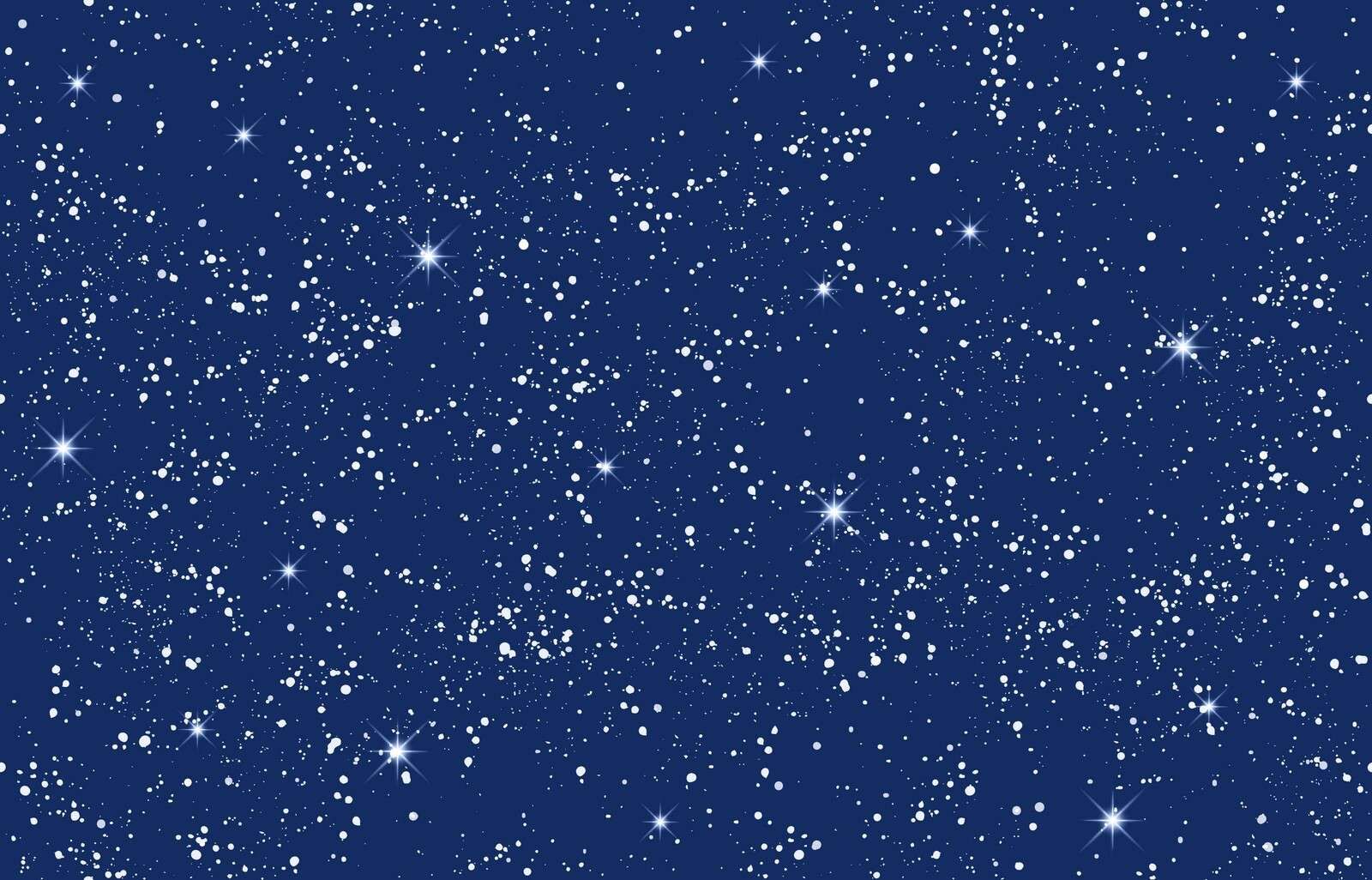 Sparkling starry night in blue