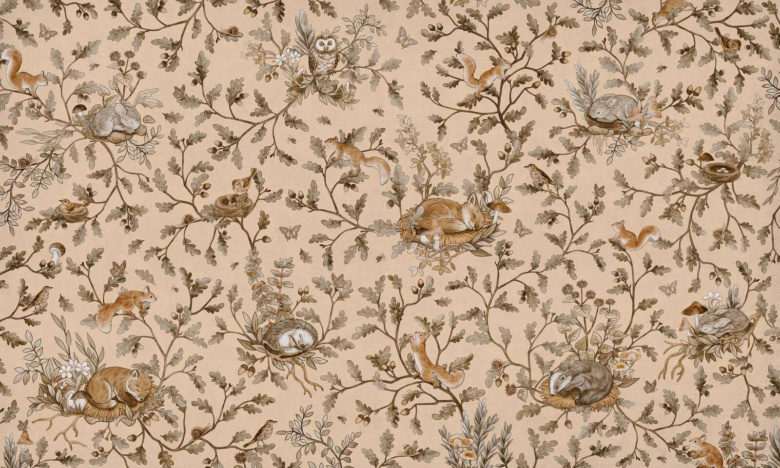 Playful Woods - Vintage - Beige