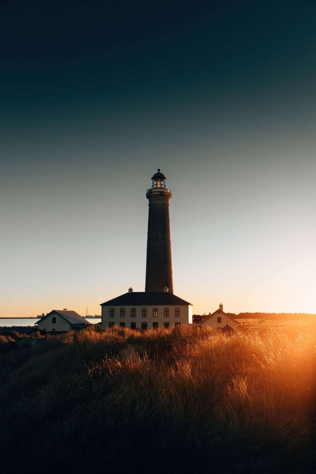 Lighthouse in golden evening light