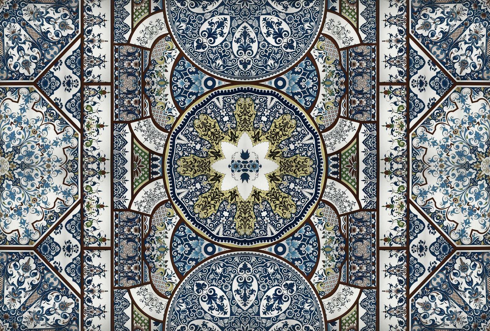 the blue tile mandala ornaments