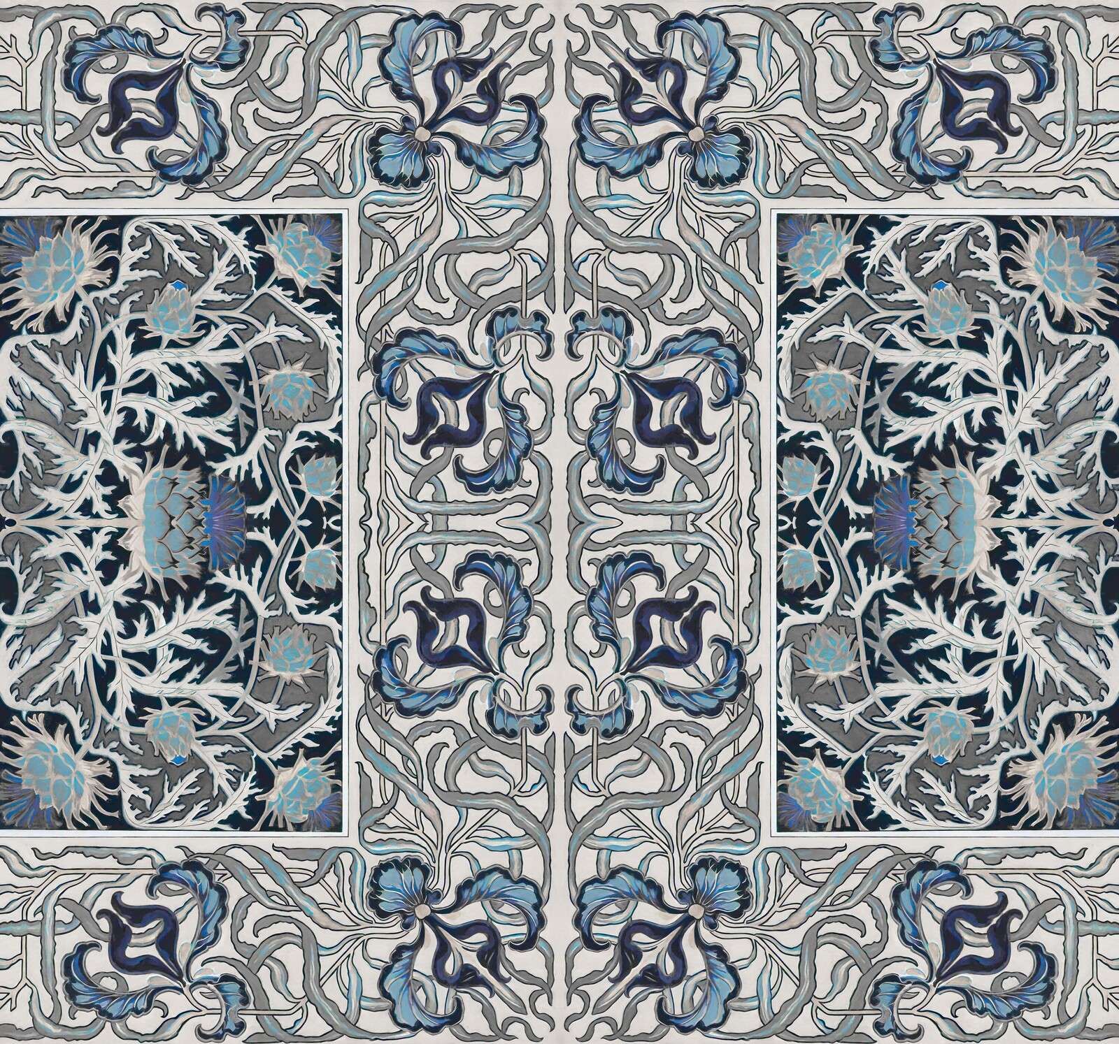 Ornamental flowers in art nouveau