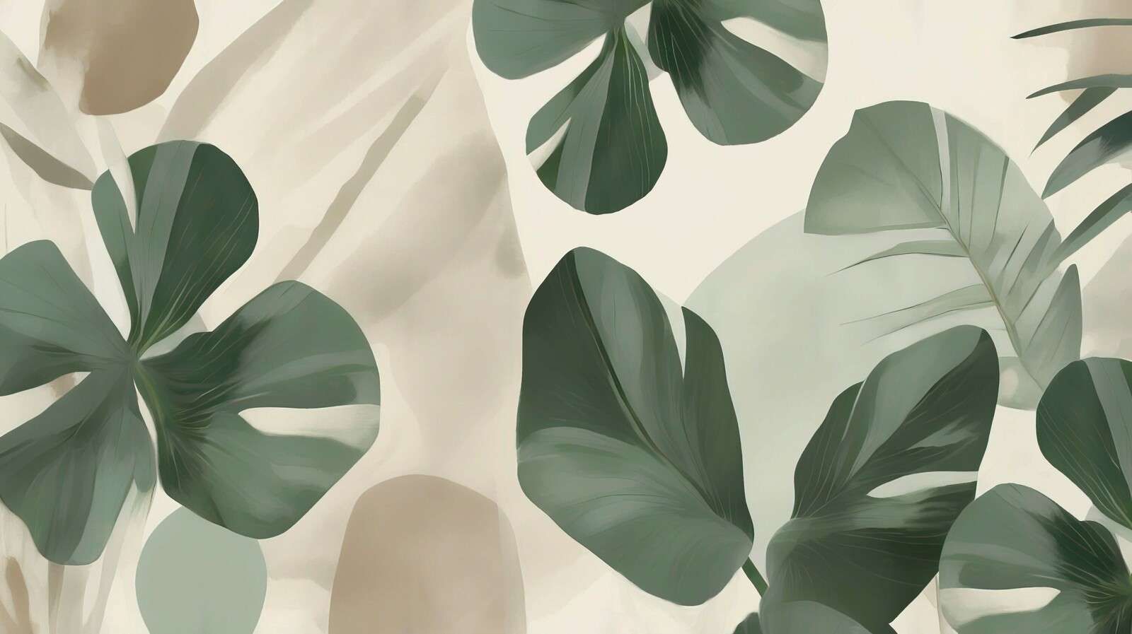Minimalist tropical leaves
