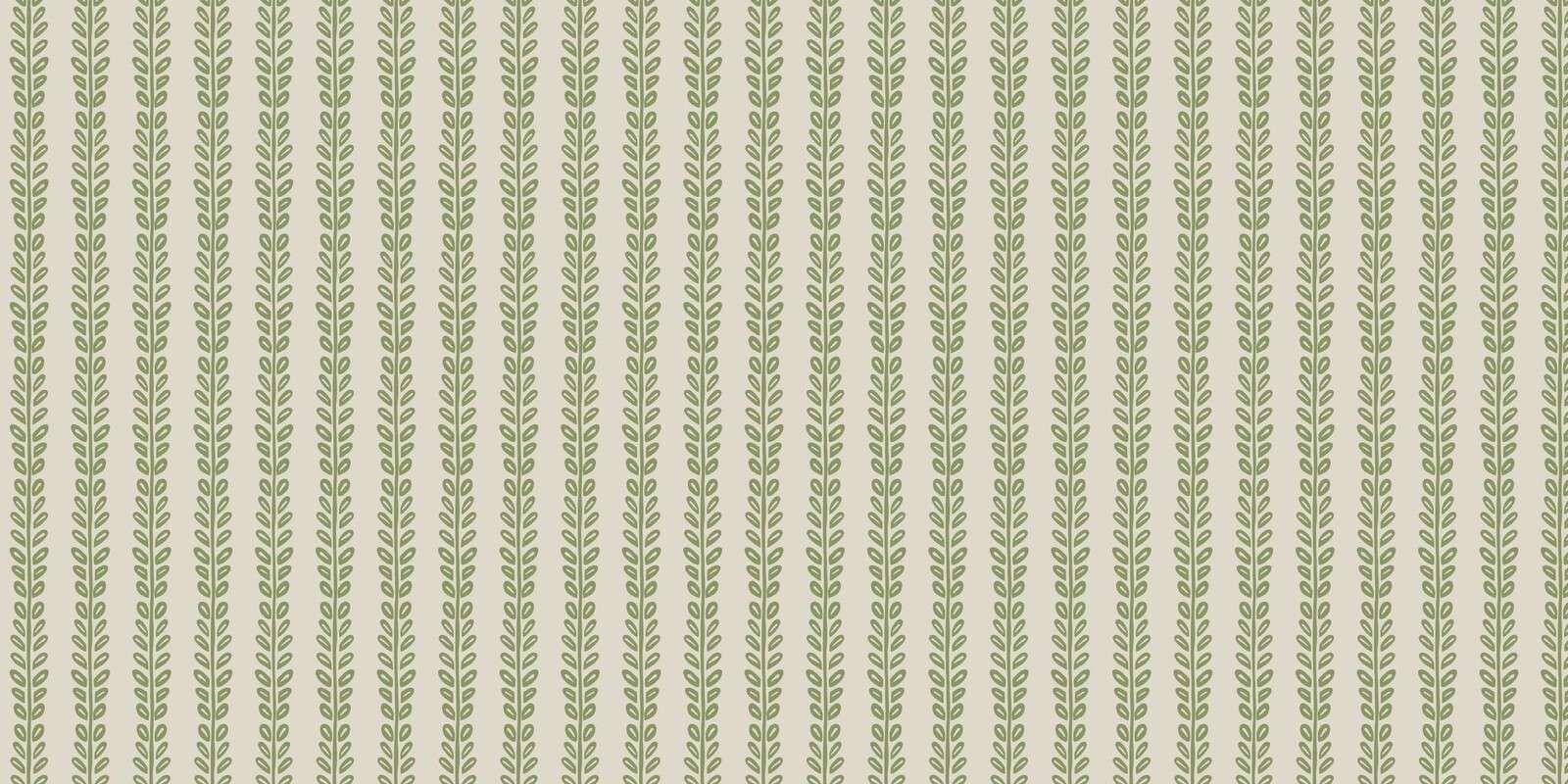 olive-green leaf tendrils in stripes