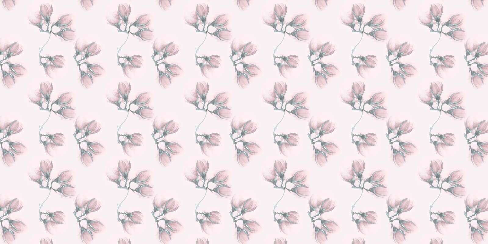 Soft magnolia branches on powder pink