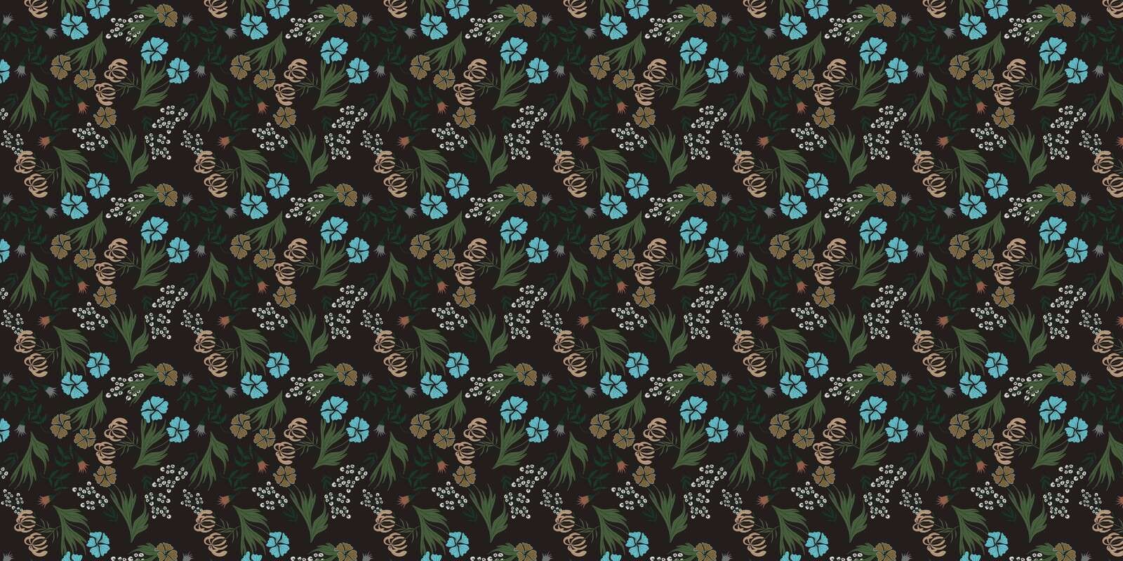 Wild flowers on a dark background