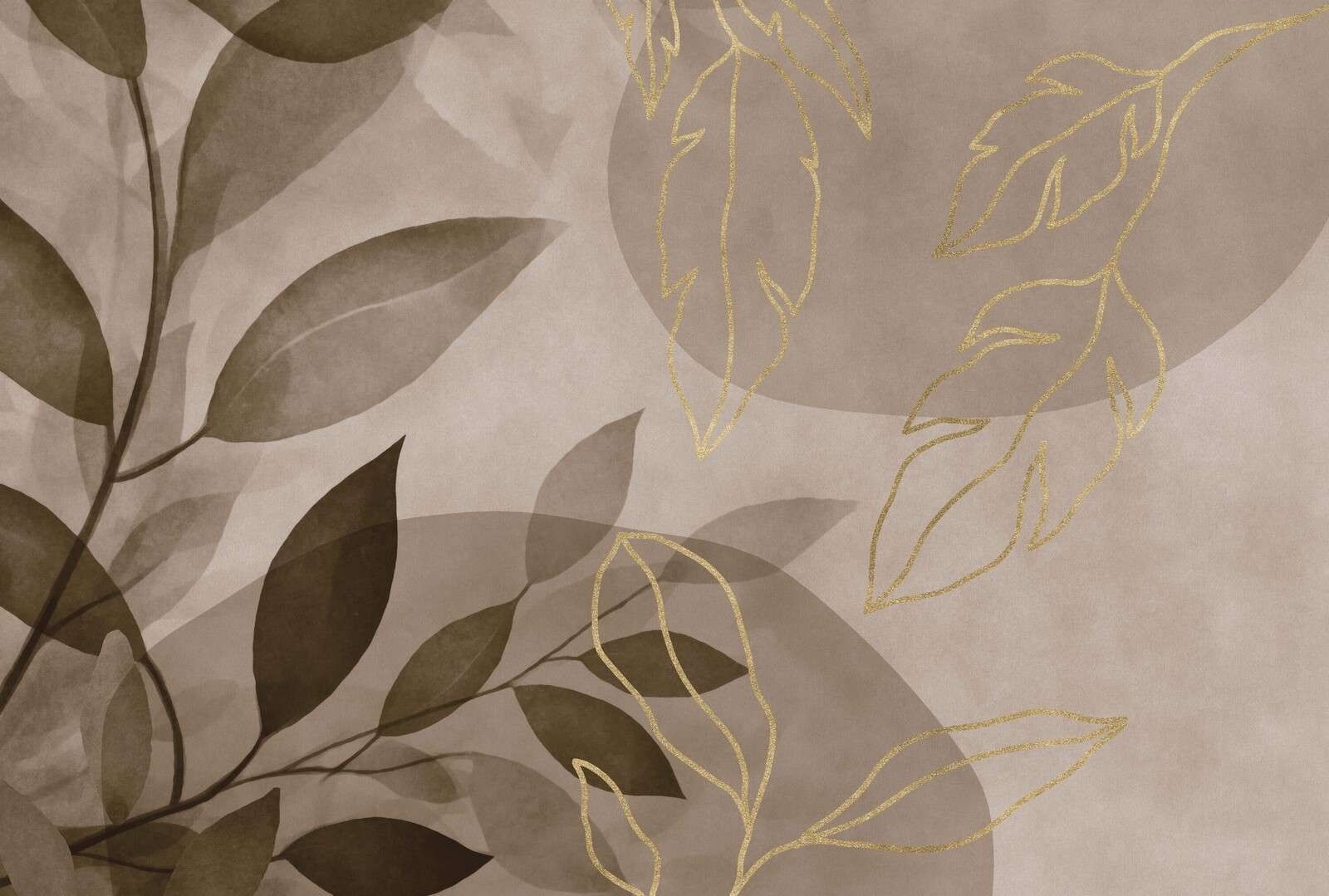 Leafy Elegance Brown Gold