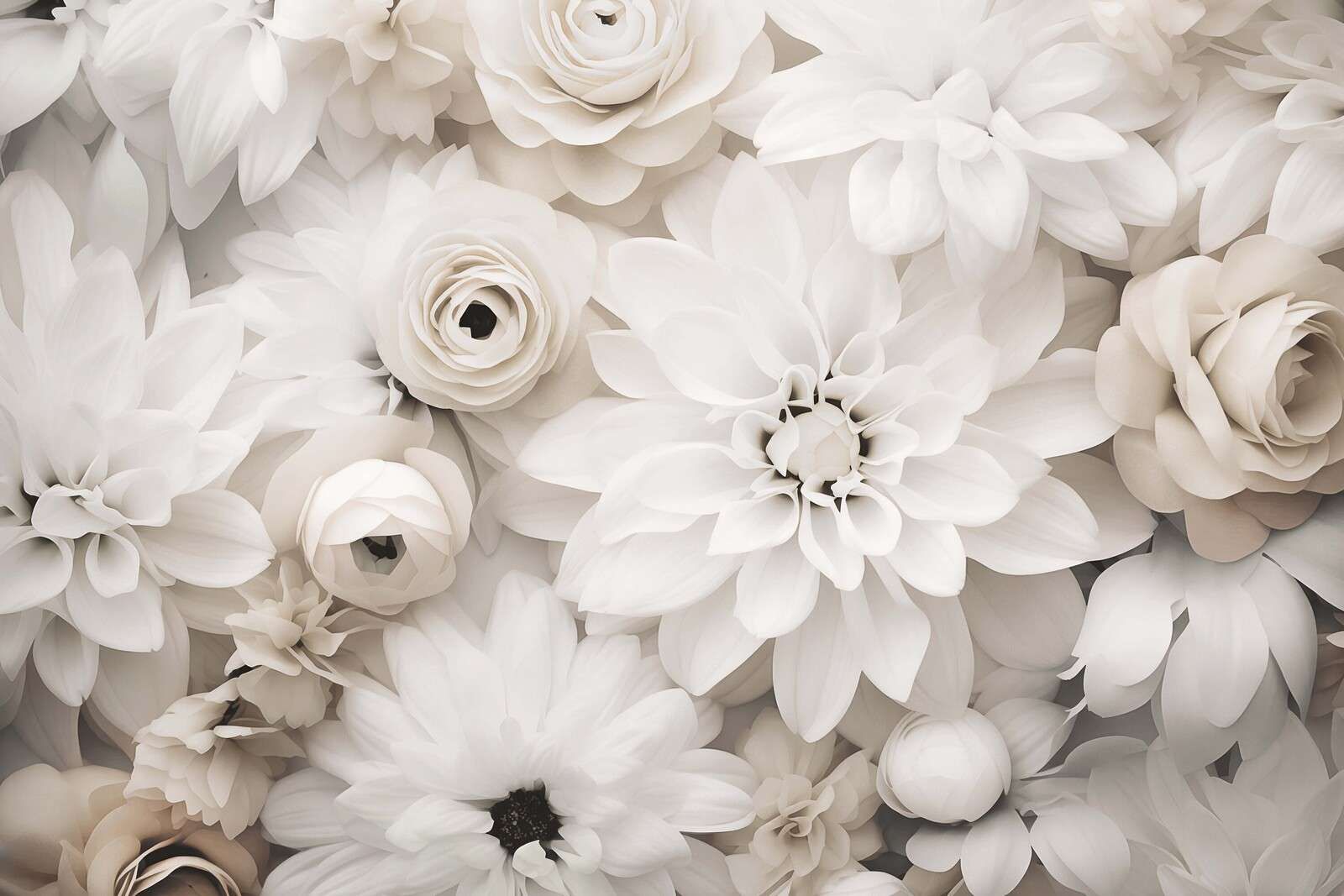 Blossom cascade floral beauty off white