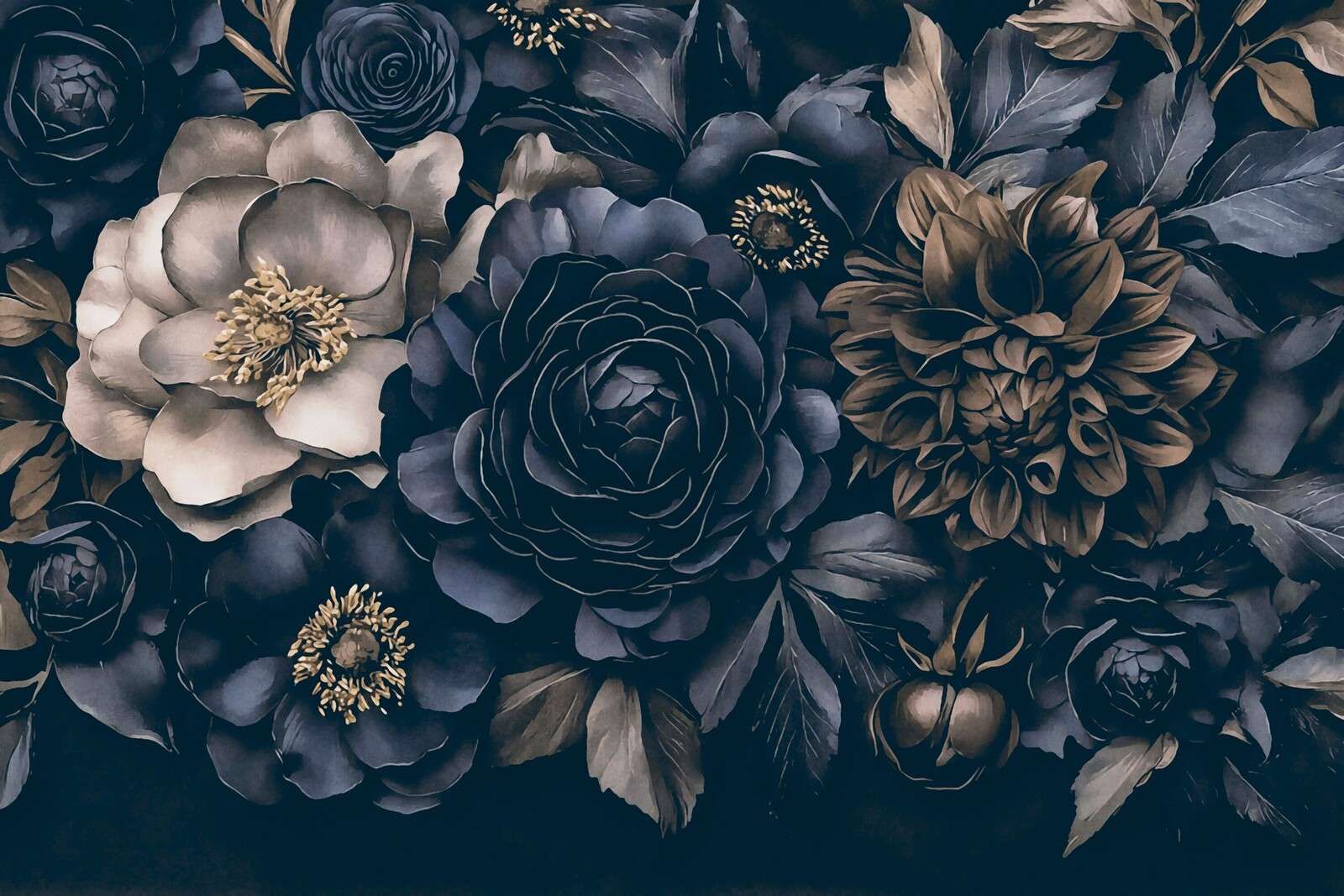 Midnight blue baroque bouquet