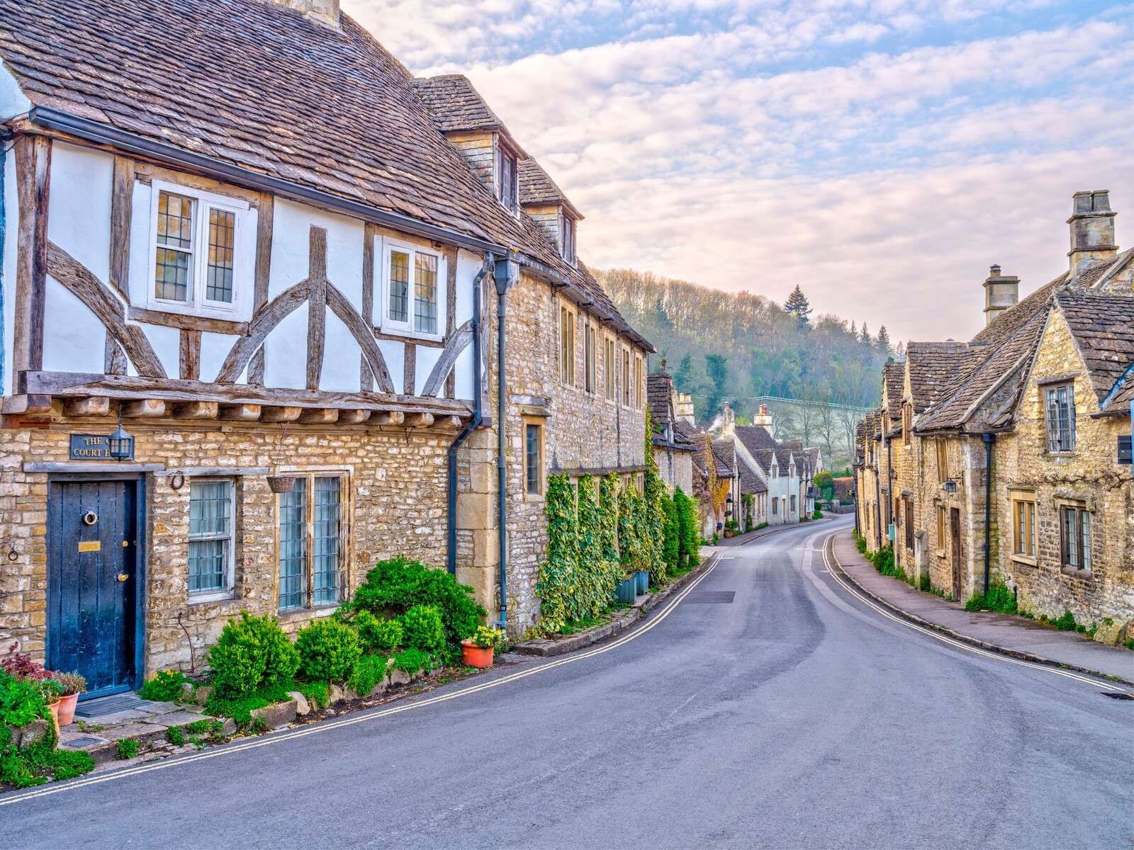 Rural village with stone houses