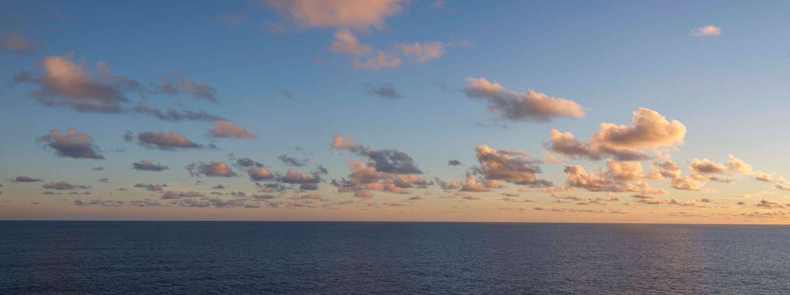 Calm sea under the evening sky