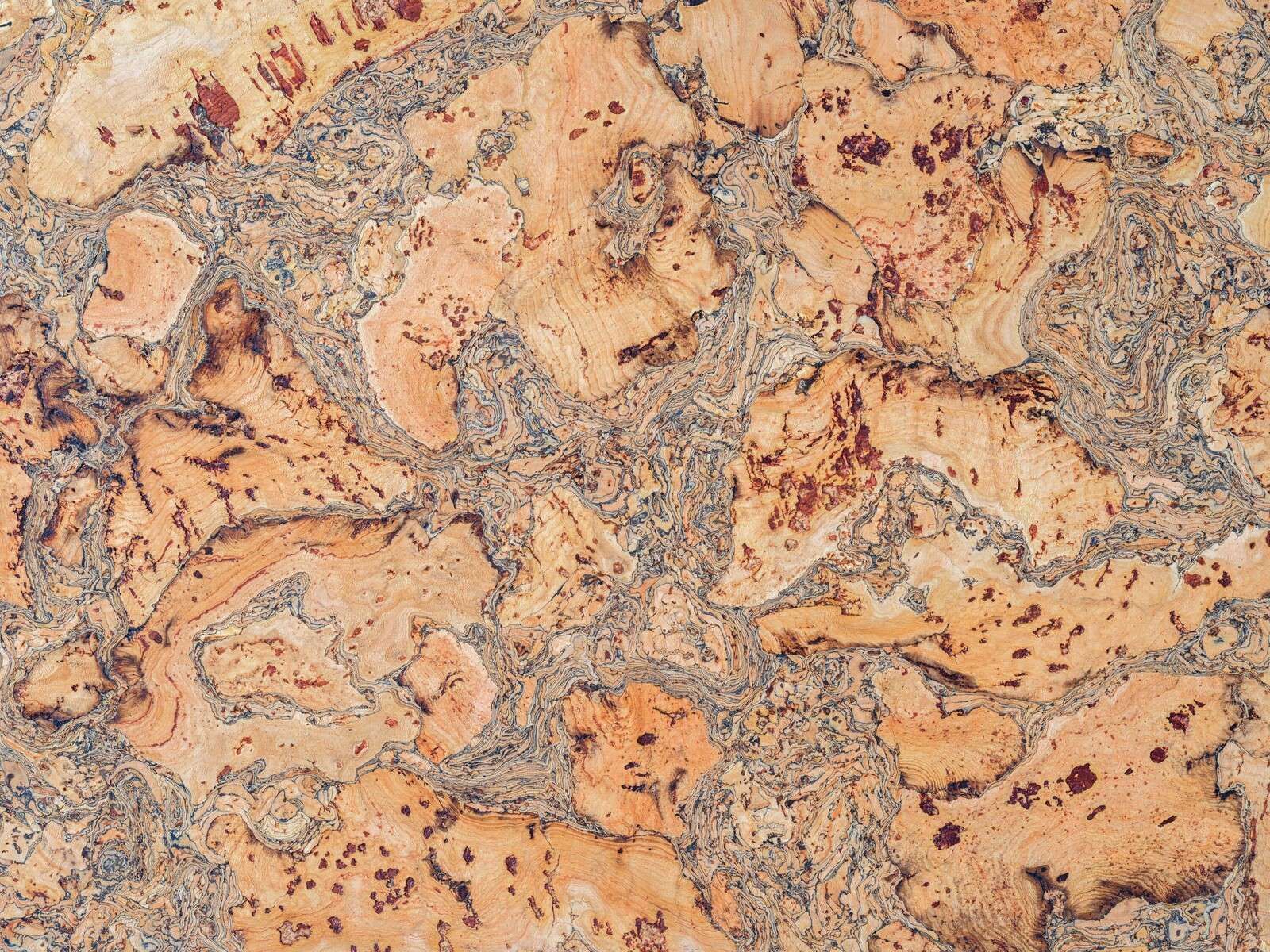 Warm cork pattern with organic lines