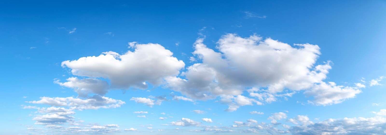 White clouds in a blue sky