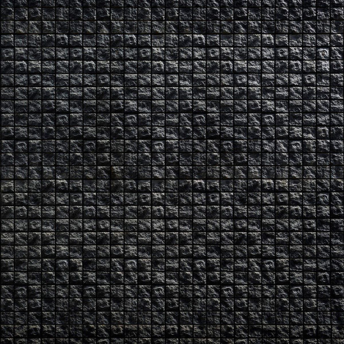 Quadratische schwarze Steine