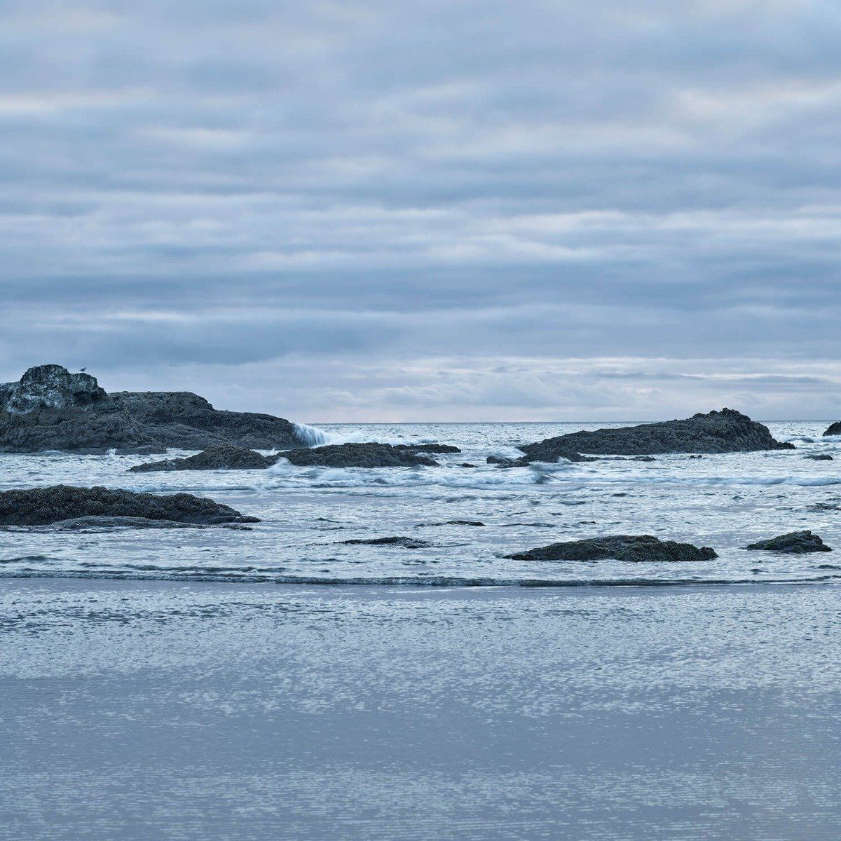 Rochers dans le surf