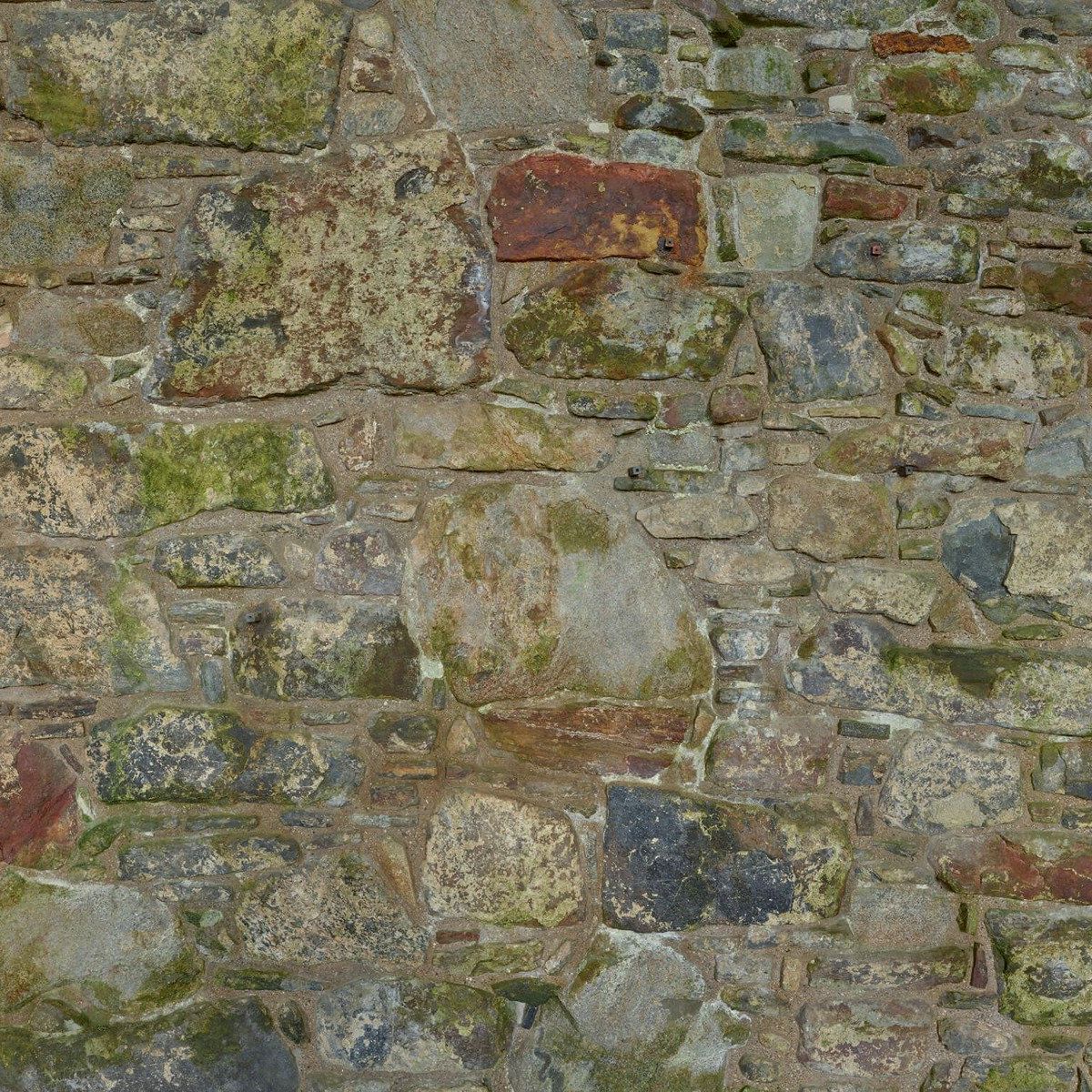 Vieux mur avec mousse