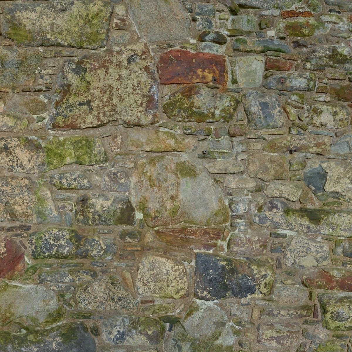 Alte Wand mit Moos