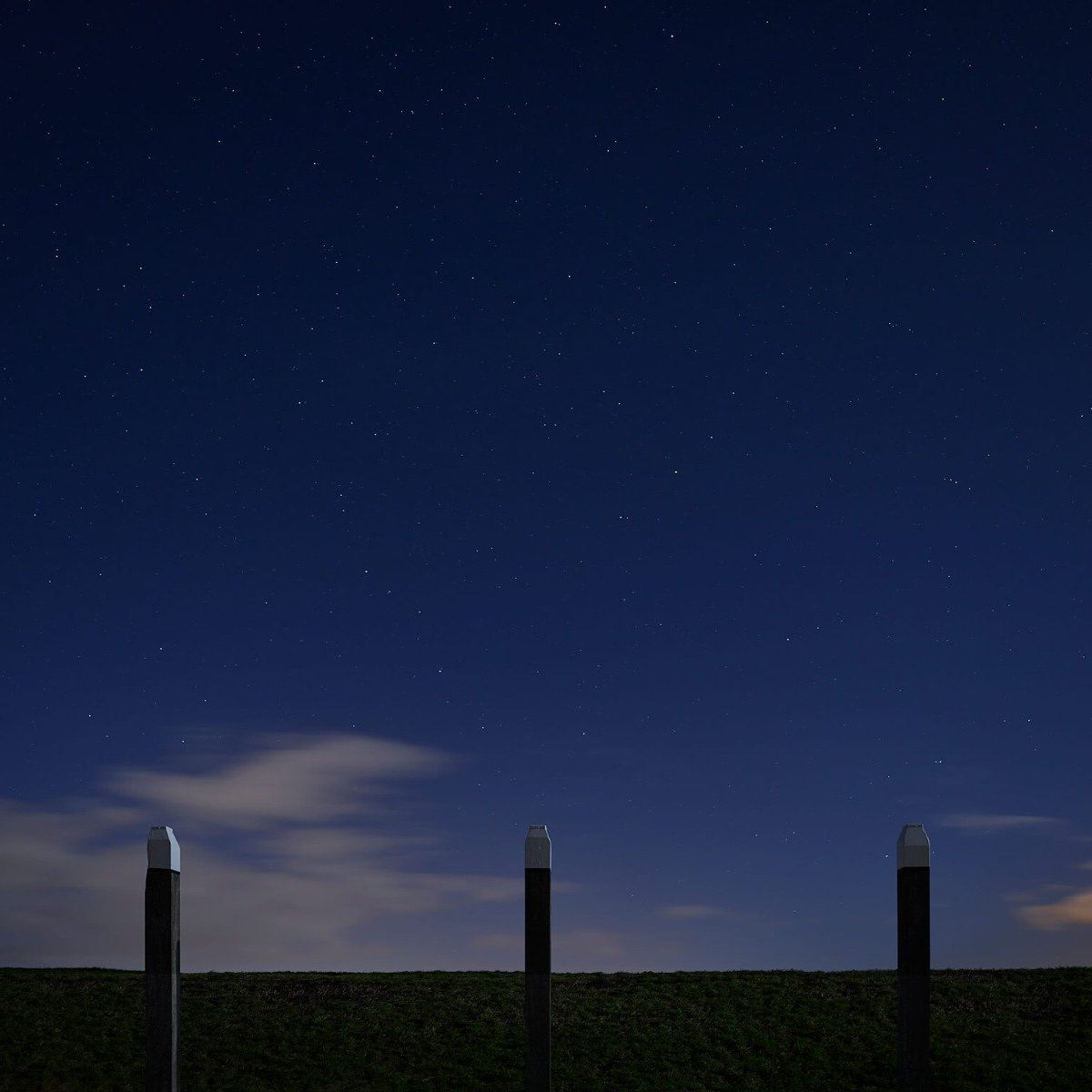 Starry night along the dam