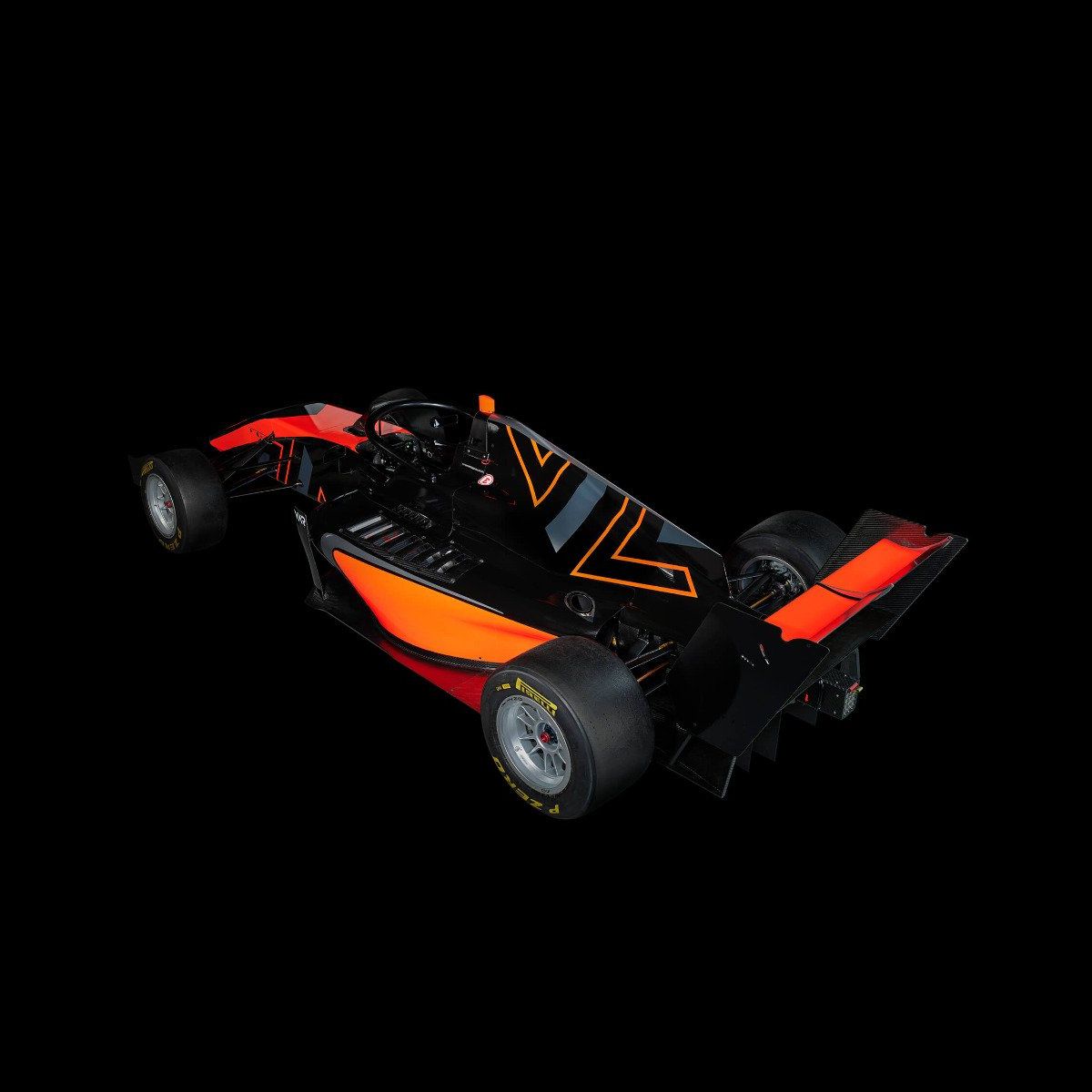 Formula 3 - Rear left view - dark