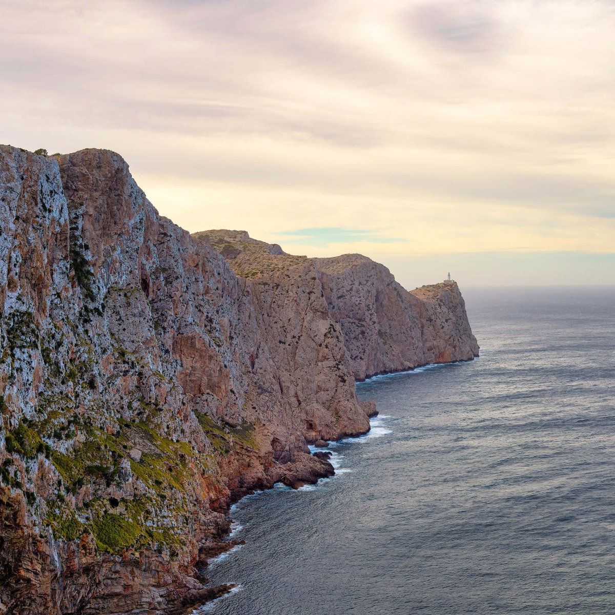 Rock wall on the coast