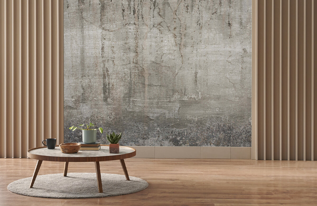 Concrete look wallpaper - Broken concrete - Living room 3