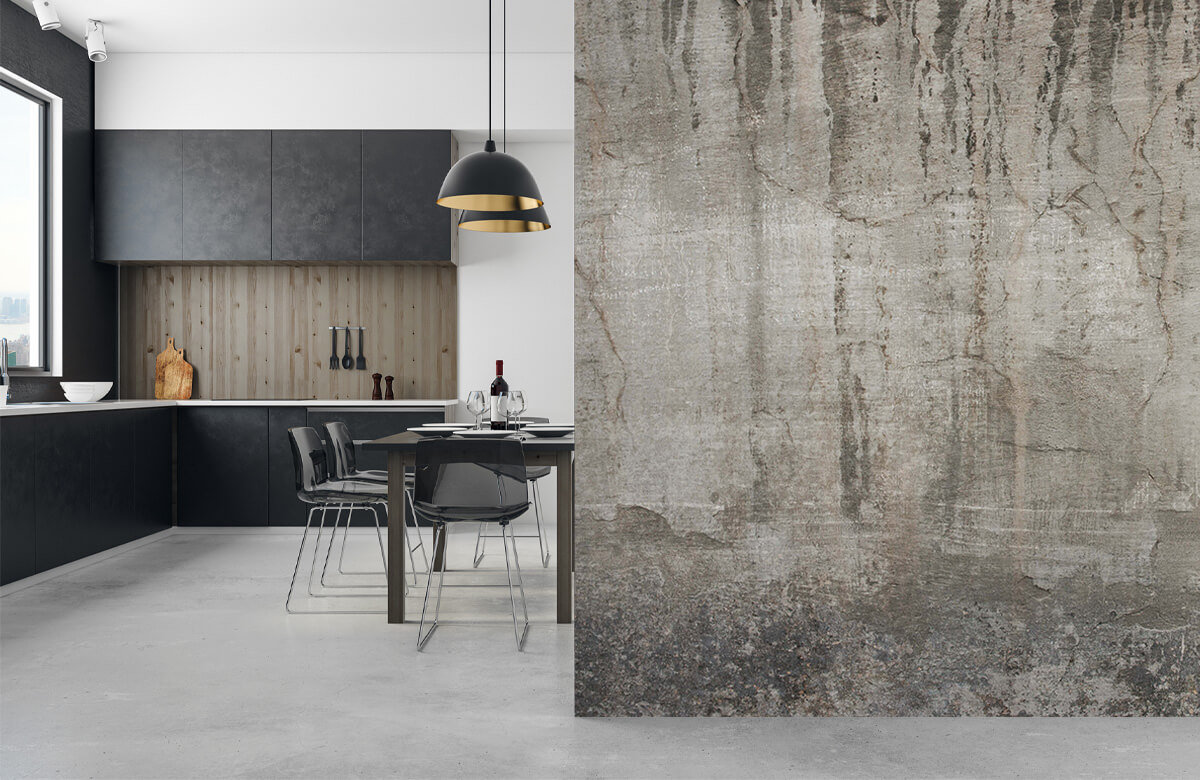 Concrete look wallpaper - Broken concrete - Living room 9