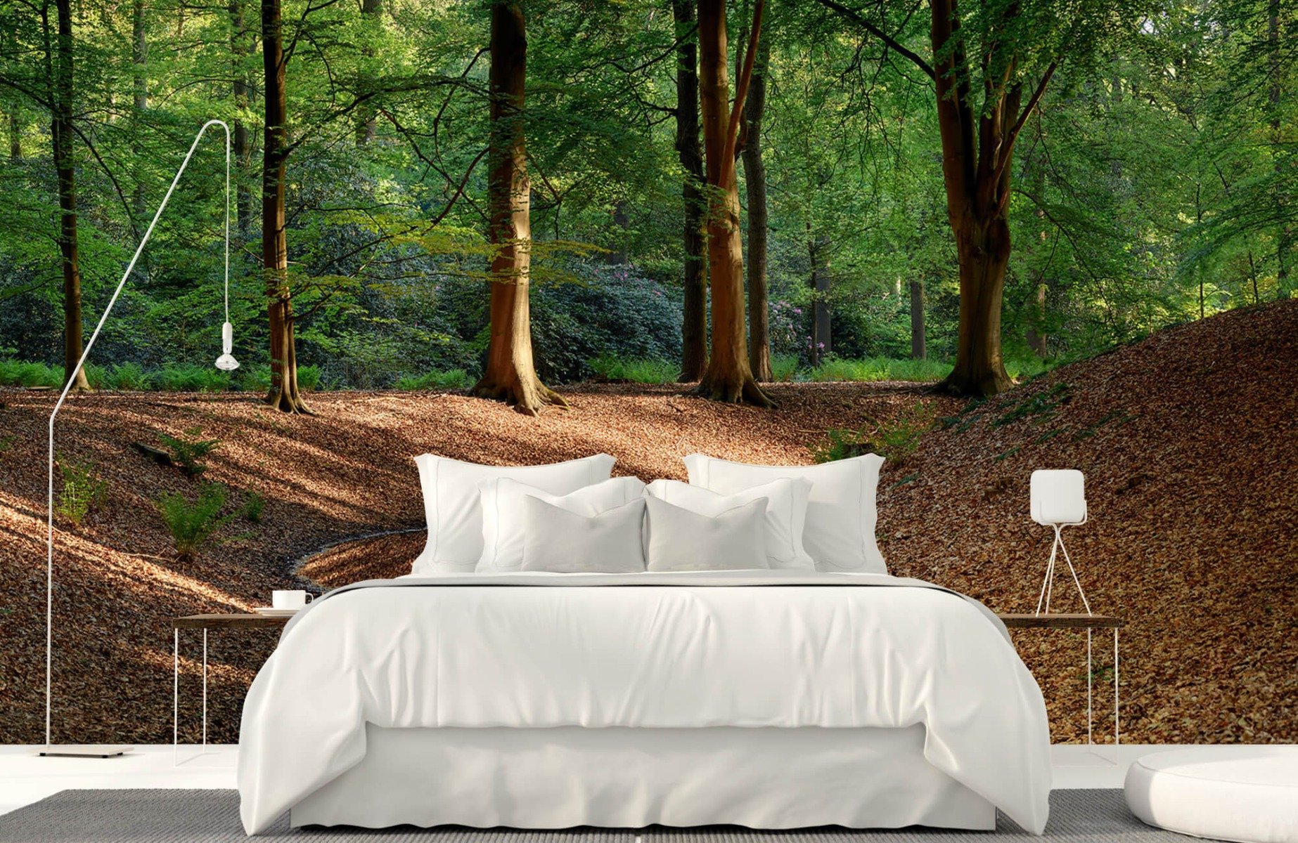 Forest wallpaper - Brooklet in the forest  - Bedroom 1