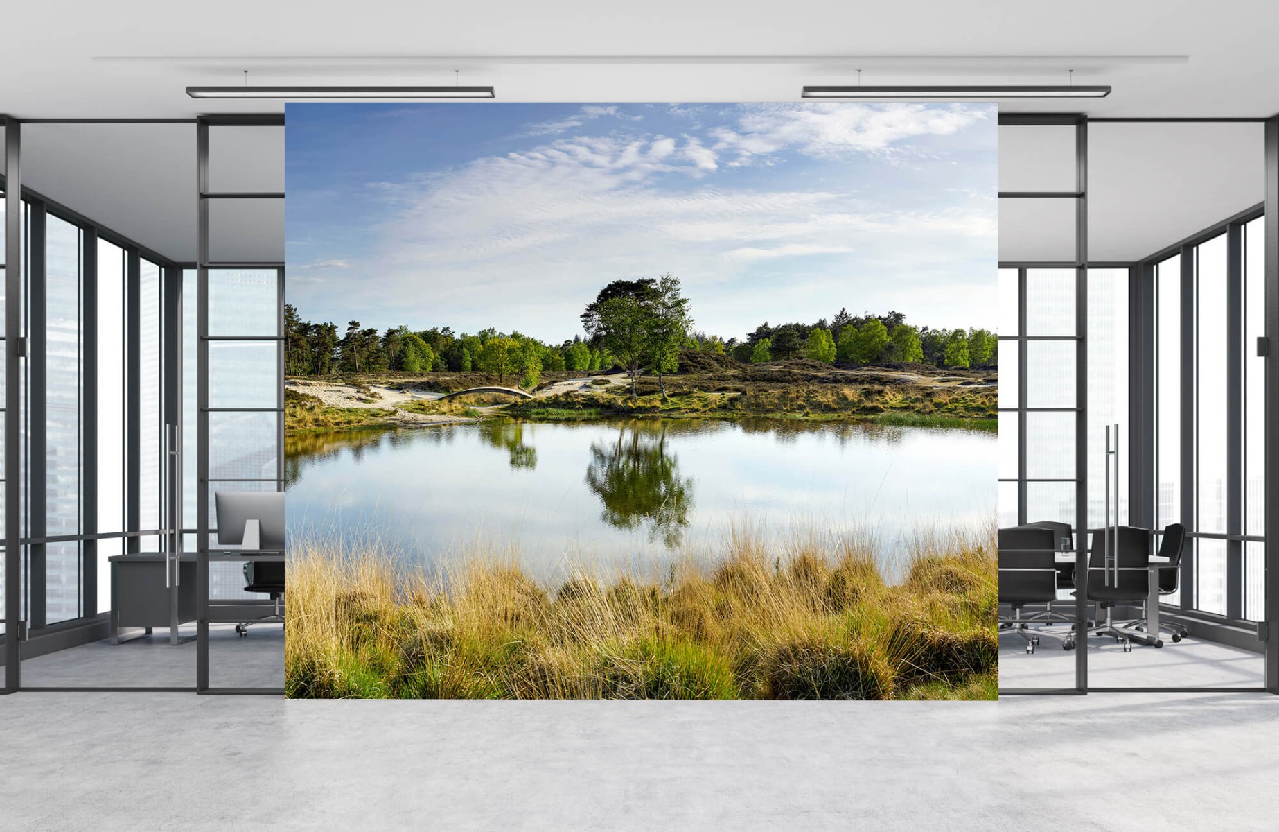 Landscape wallpaper - A small forest lake in the heathland area  - Bedroom 10