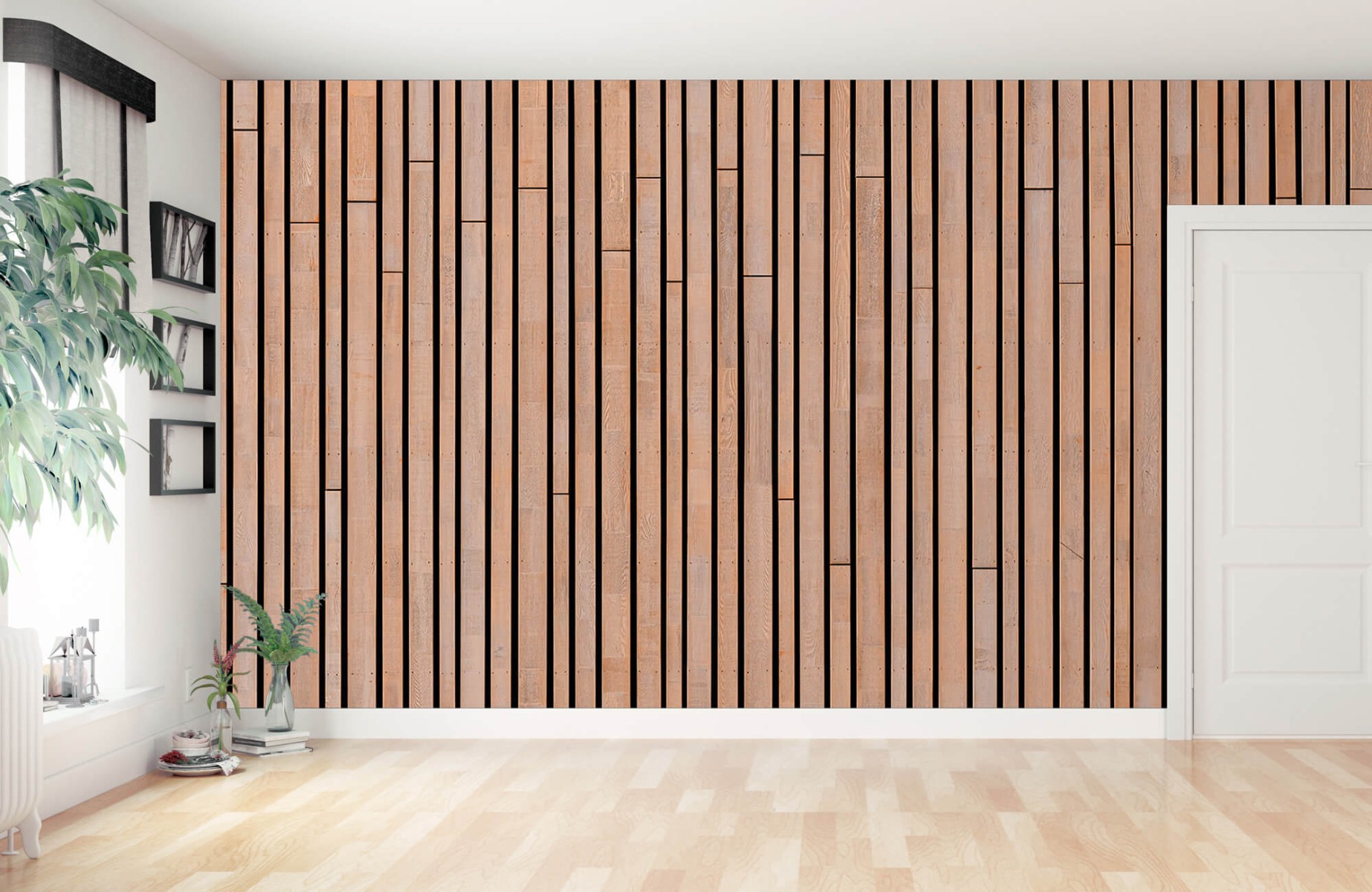 Wooden wallpaper - Wooden planks  - Bedroom 14