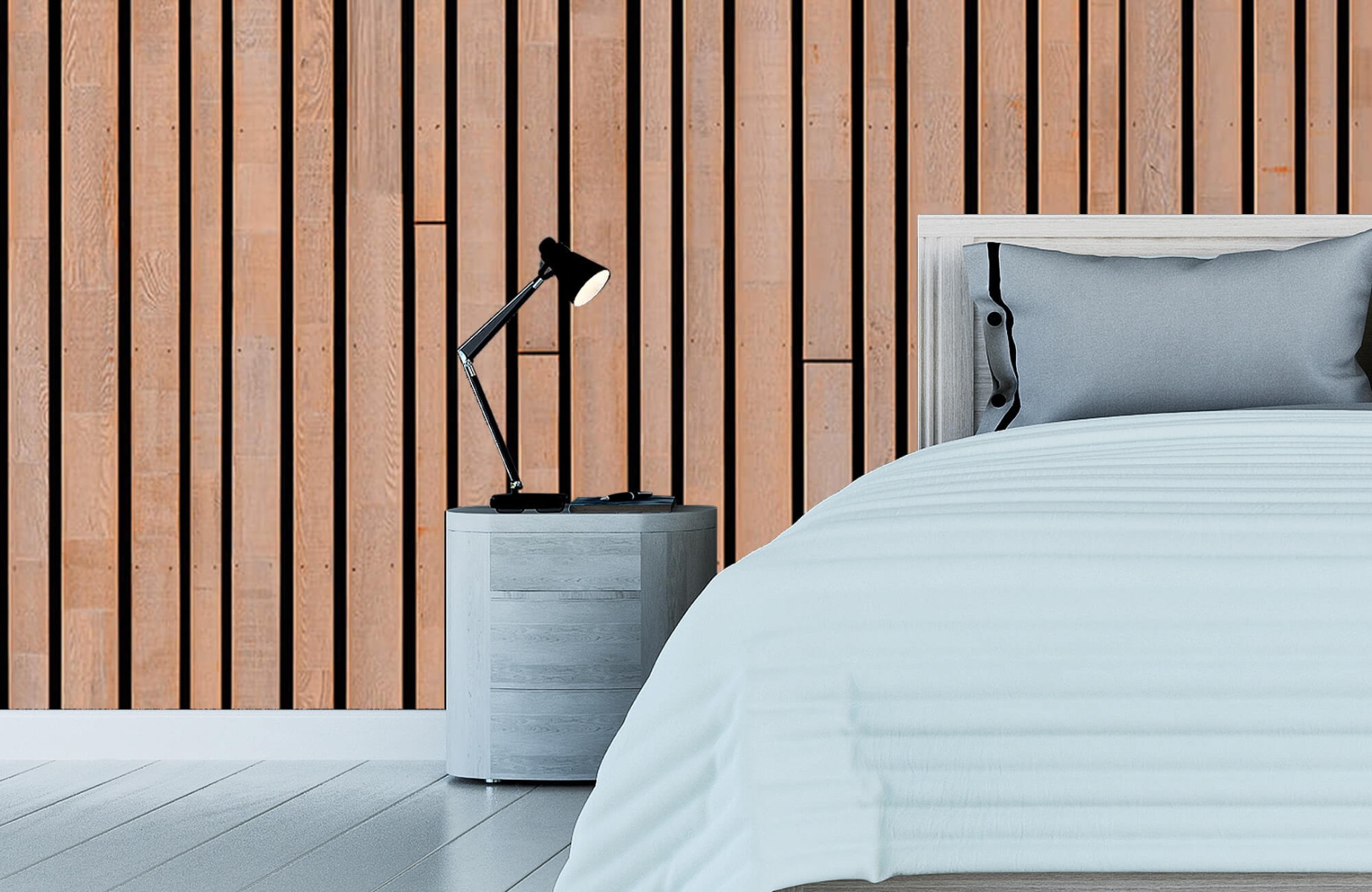 Wooden wallpaper - Wooden planks  - Bedroom 15
