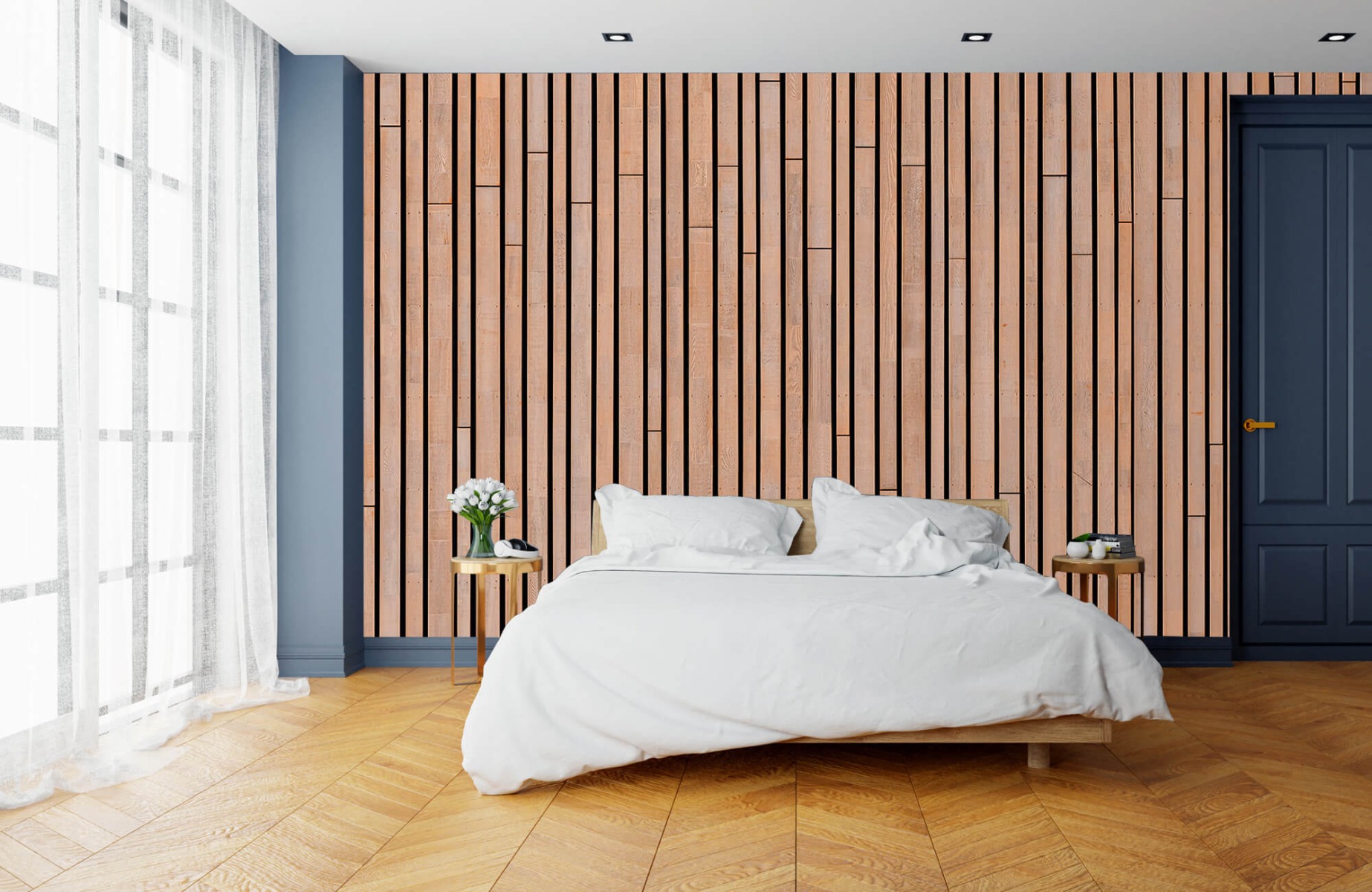 Wooden wallpaper - Wooden planks  - Bedroom 17