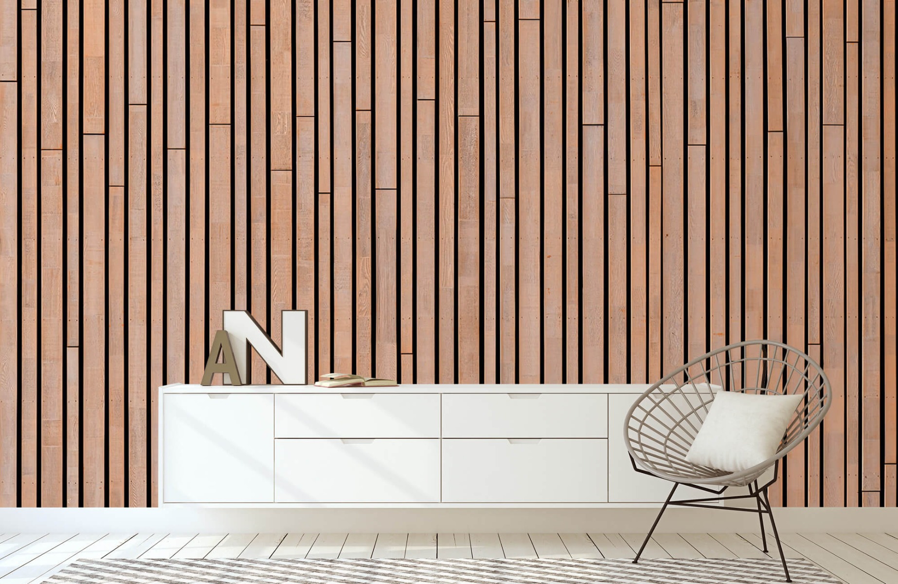 Wooden wallpaper - Wooden planks  - Bedroom 3
