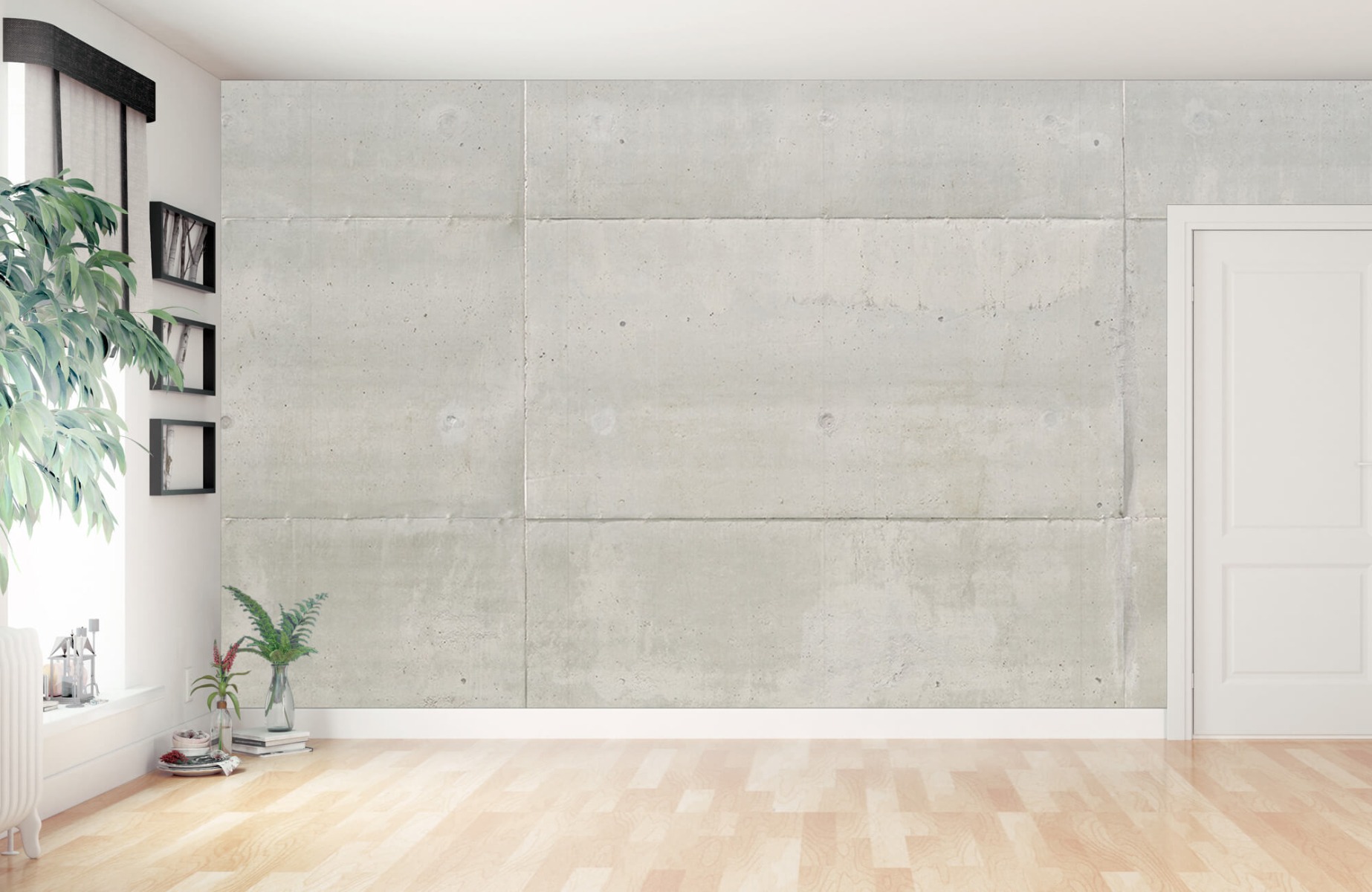 Concrete look wallpaper - Concrete slabs  - Conference room 15