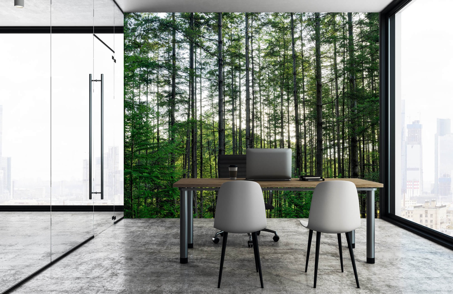 Forest wallpaper - Detailed forest  - Bedroom 3