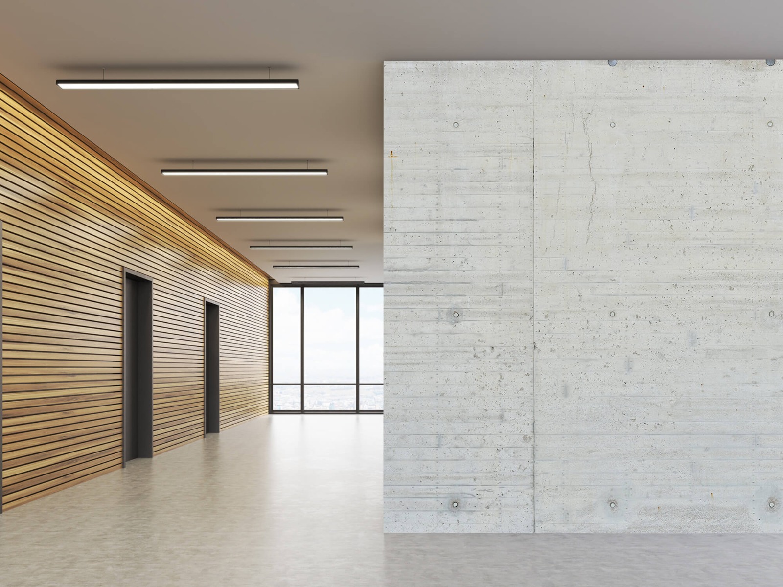 Concrete look wallpaper - Concrete strips  - Warehouse 5